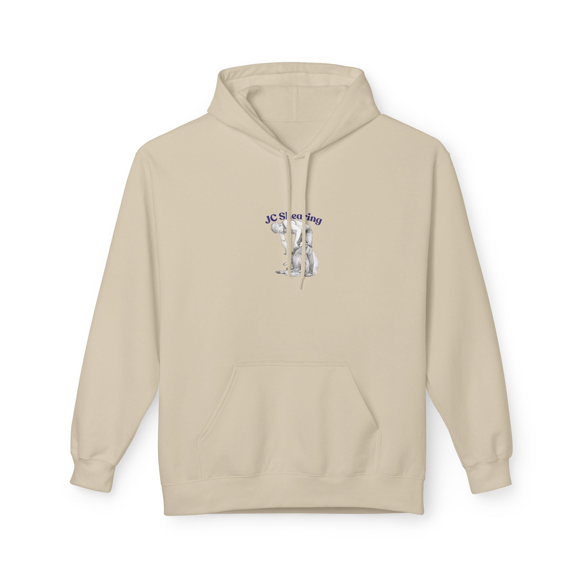 Hoodie — 'JC Is My King' Cat Graphic Minimalist Fleece Hoodie