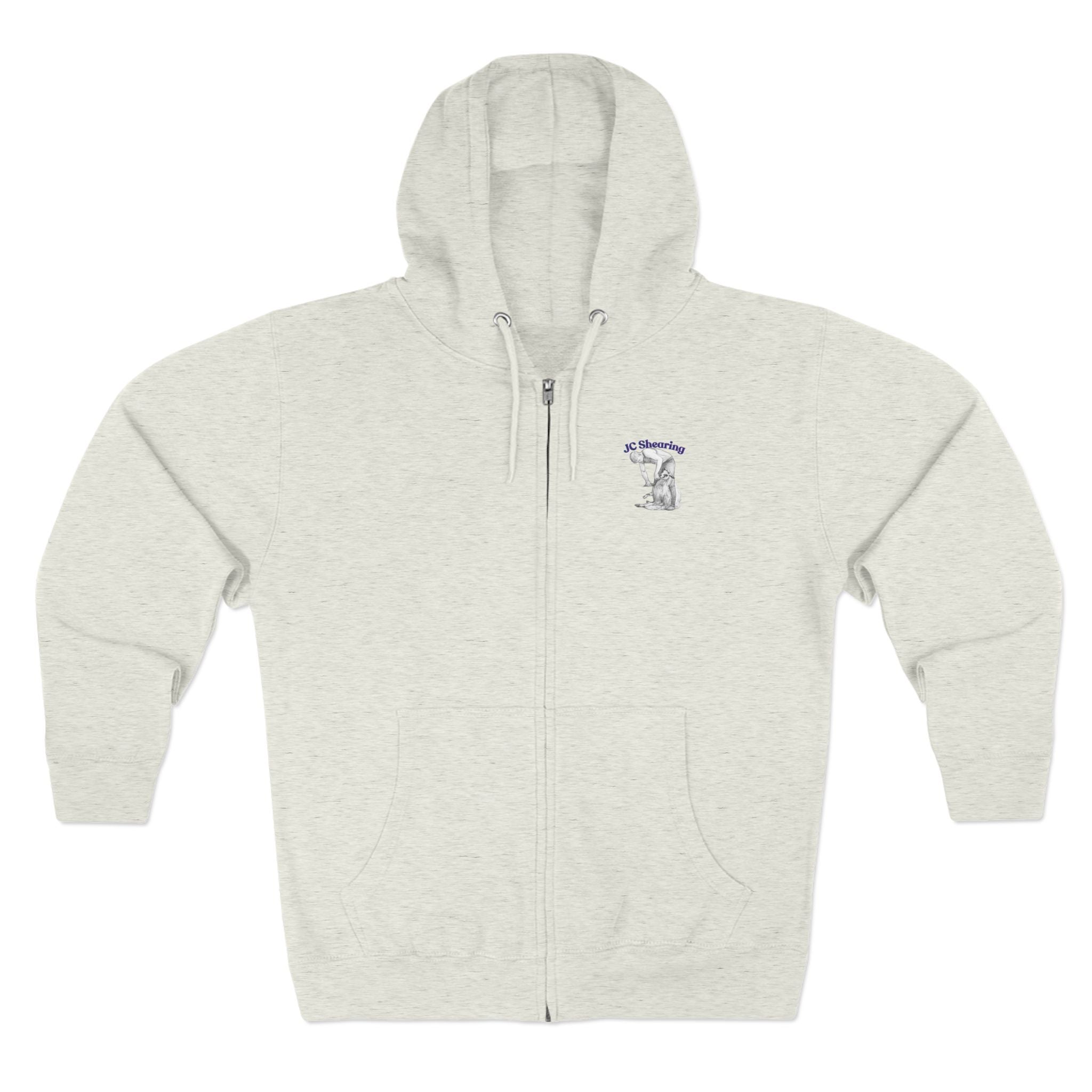 JC Shearing Sheep Zip Hoodie — Farm Life Zip-Up Hoodie