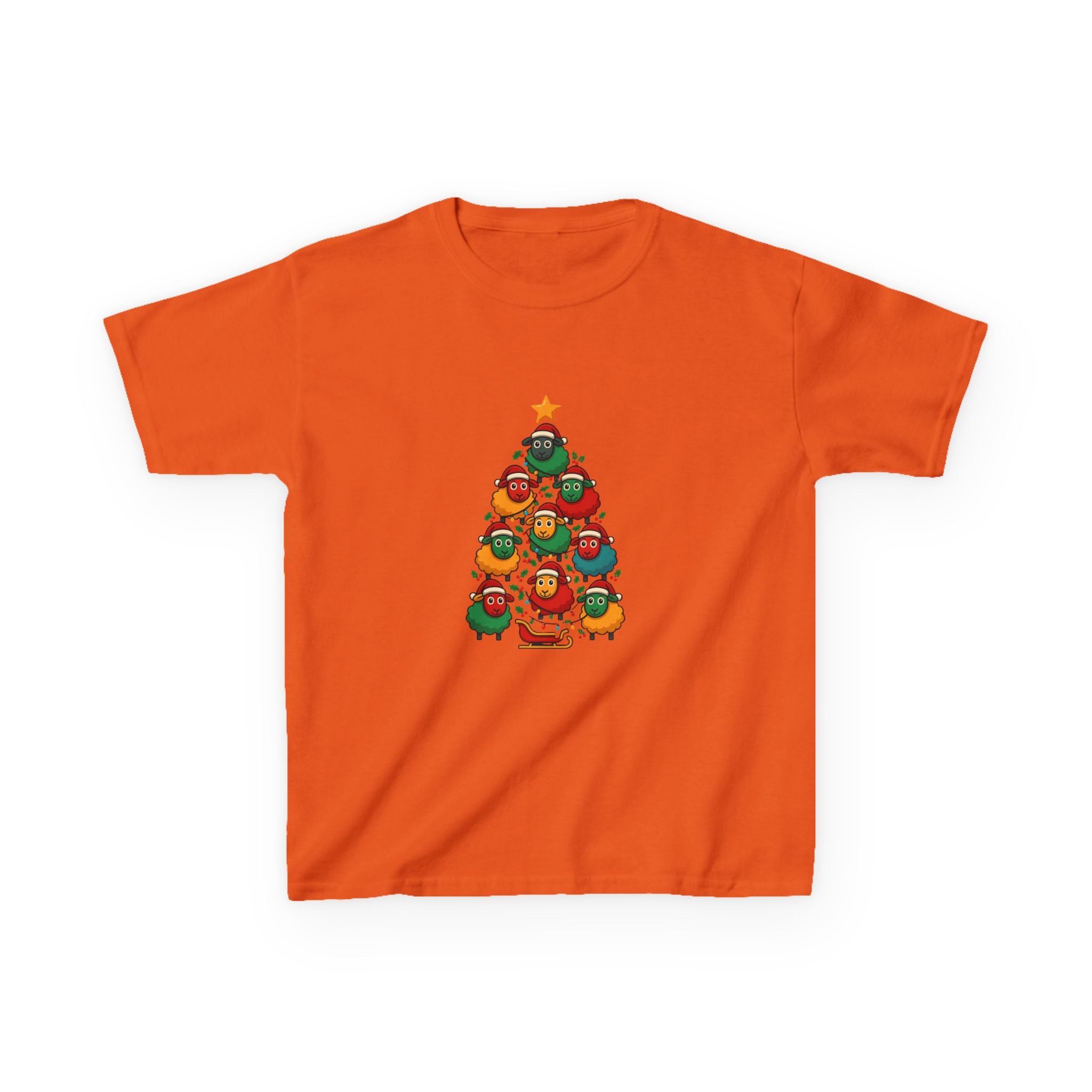 Kids Christmas Tree Sheep Tee — Festive Holiday Shirt for Children