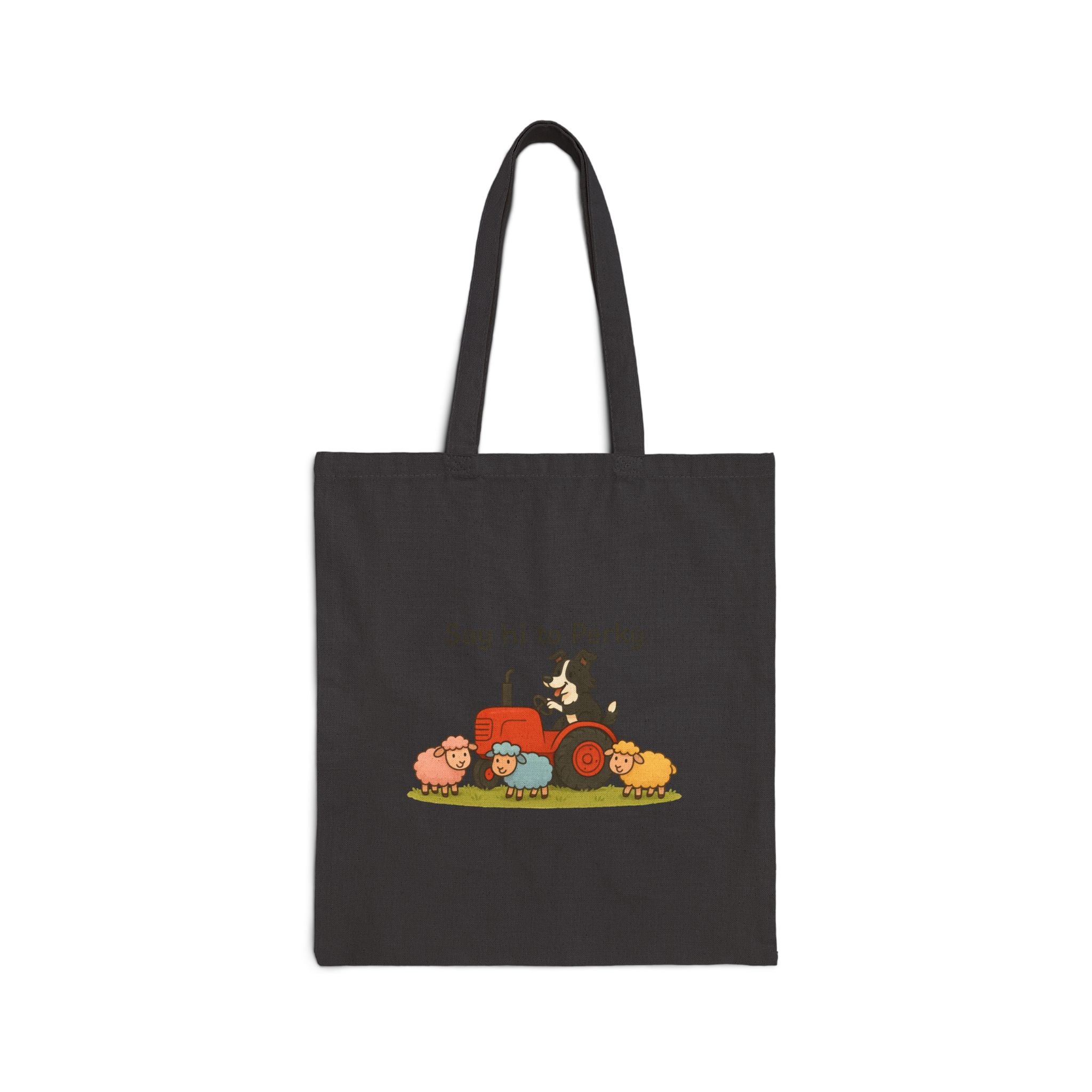 Canvas Tote Bag — 'Say Hi to Perky' Farm Animal Eco Grocery Tote