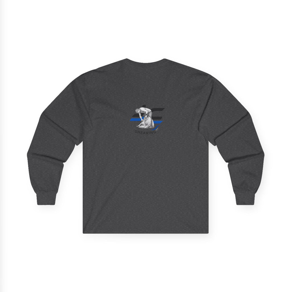 Long Sleeve Tee — Christmas Sheep Tree Graphic Holiday Shirt