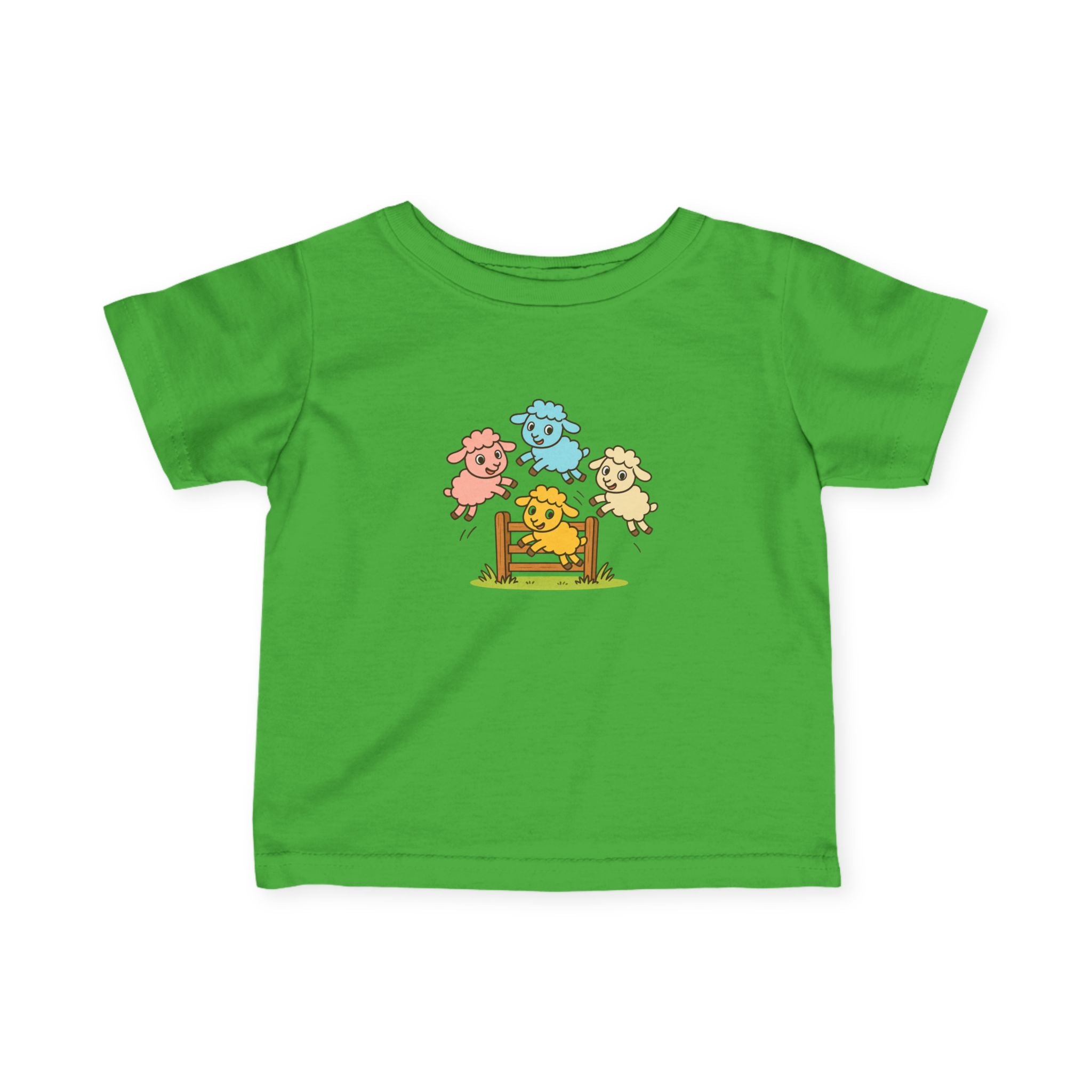 Infant Tee — Cute Jumping Sheep Nursery Graphic
