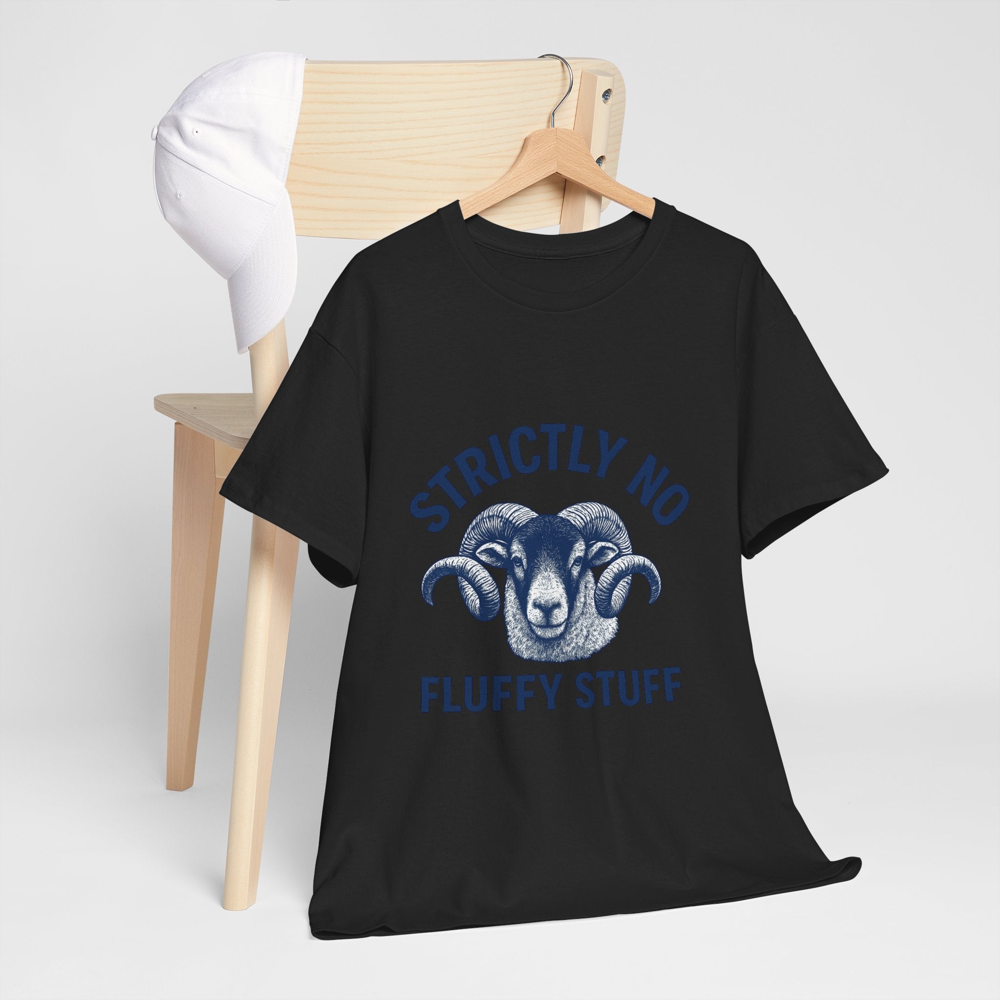 Short-Sleeve Tee — "Strictly No Fluffy Stuff" Ram Graphic T-Shirt