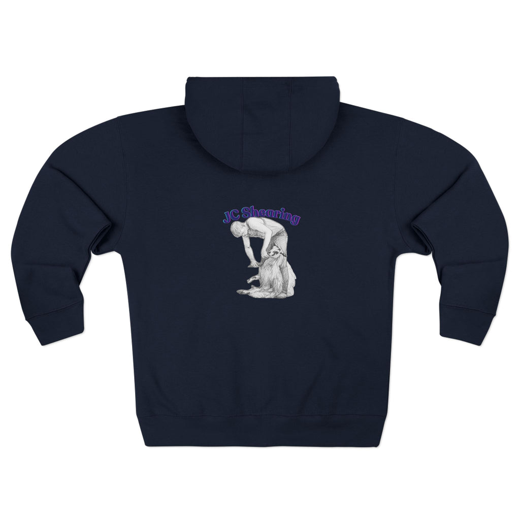 JC Shearing Sheep Zip Hoodie — Farm Life Zip-Up Hoodie