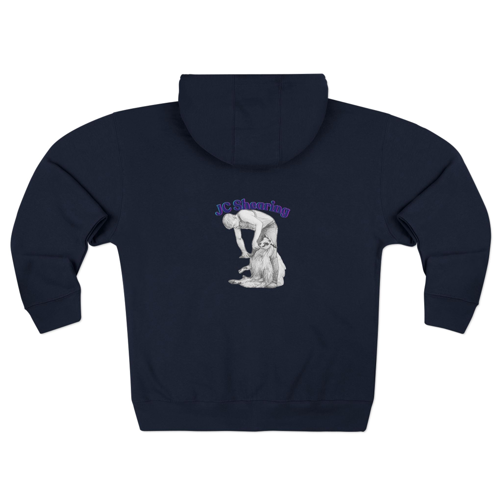 JC Shearing Sheep Zip Hoodie — Farm Life Zip-Up Hoodie