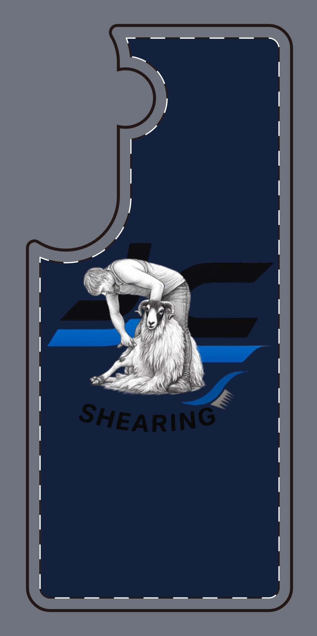 JC Shearing Phone Case — Vintage Sheep Shears Illustration