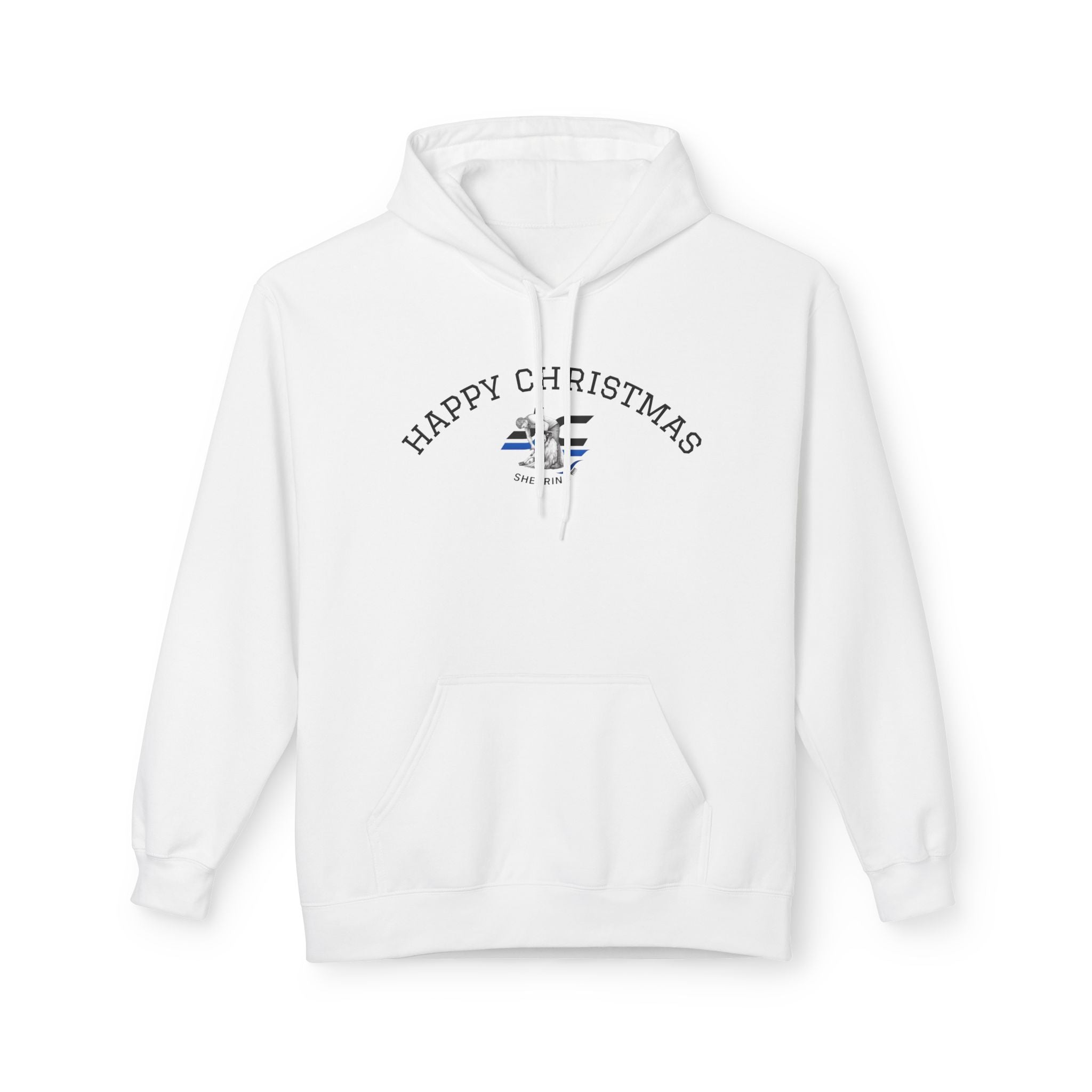 Christmas Ram Hoodie — "Happy Christmas I've Been Fleeced" Holiday Sweatshirt