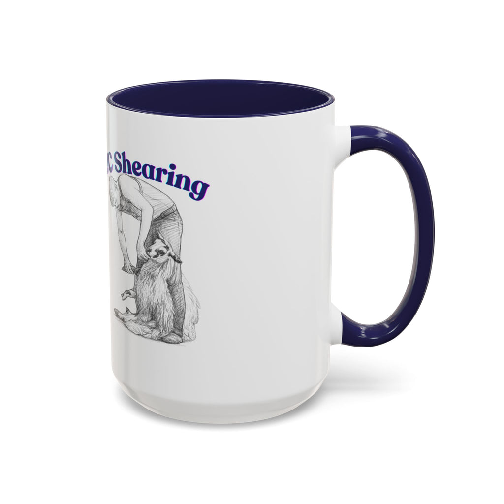 JC Shearing Coffee Mug — Sheep Shearer Illustration Accent Mug (11/15oz)