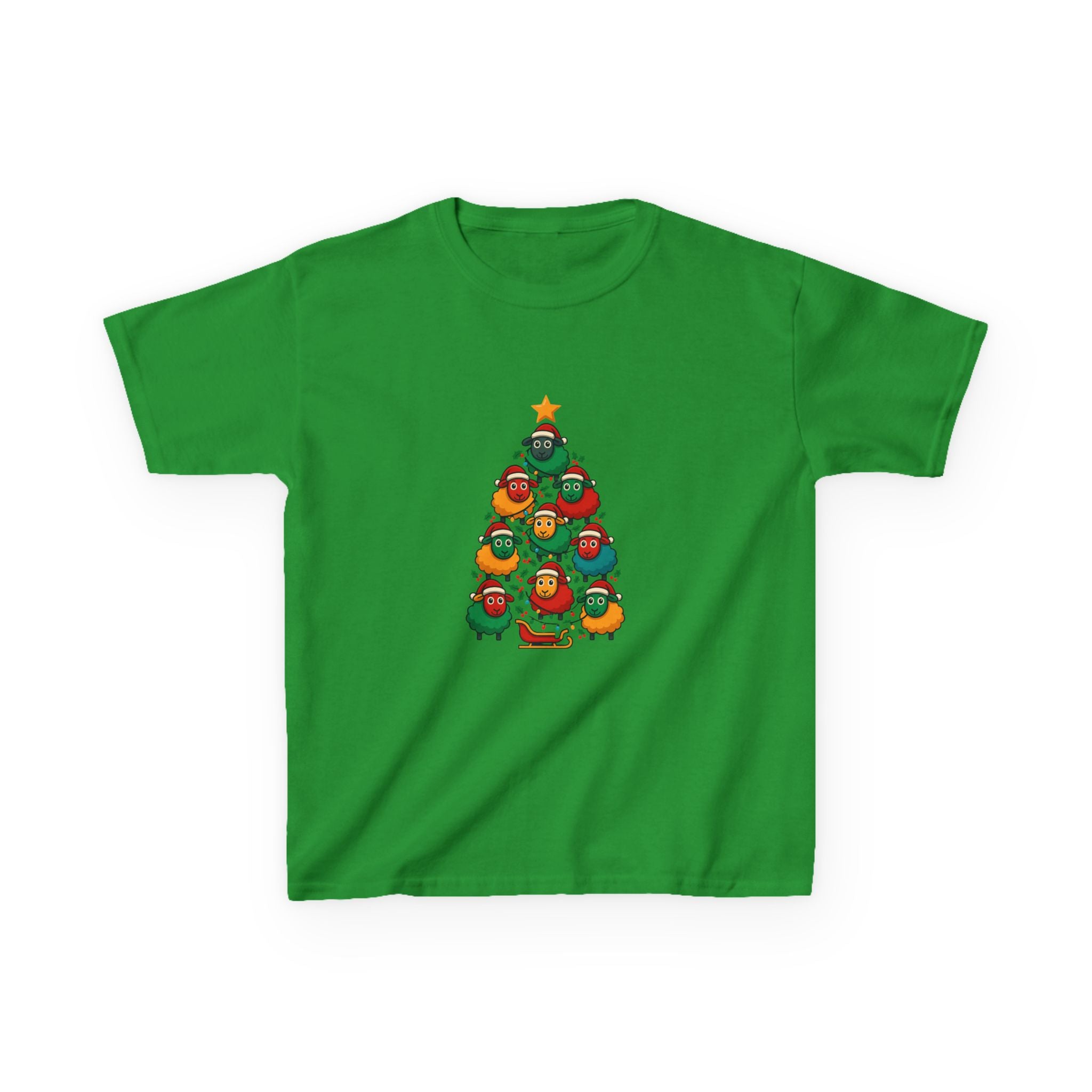Kids Christmas Tree Sheep Tee — Festive Holiday Shirt for Children