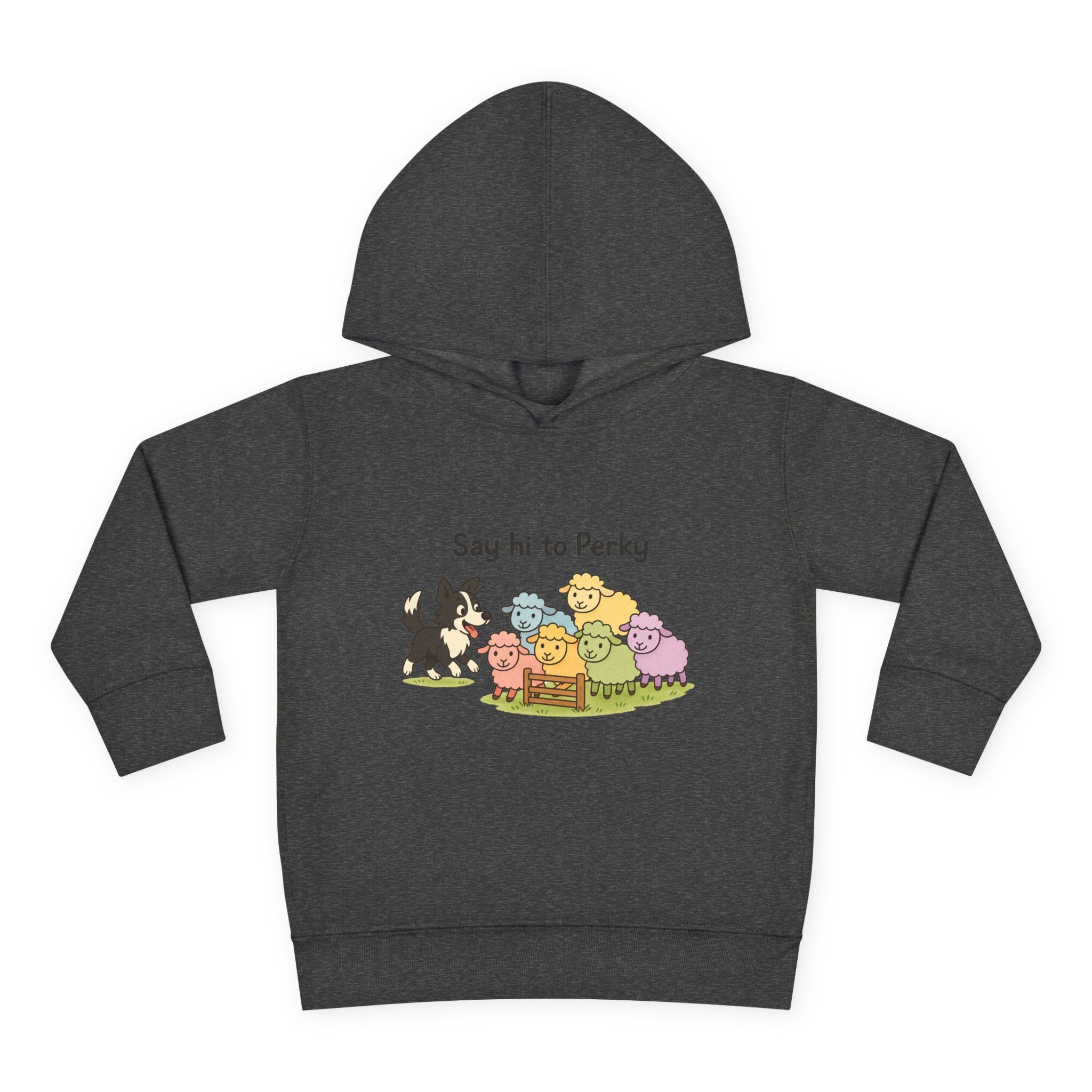 Toddler Hoodie - "Say Hi to Perky" Cute Farm Animal Pullover for Kids