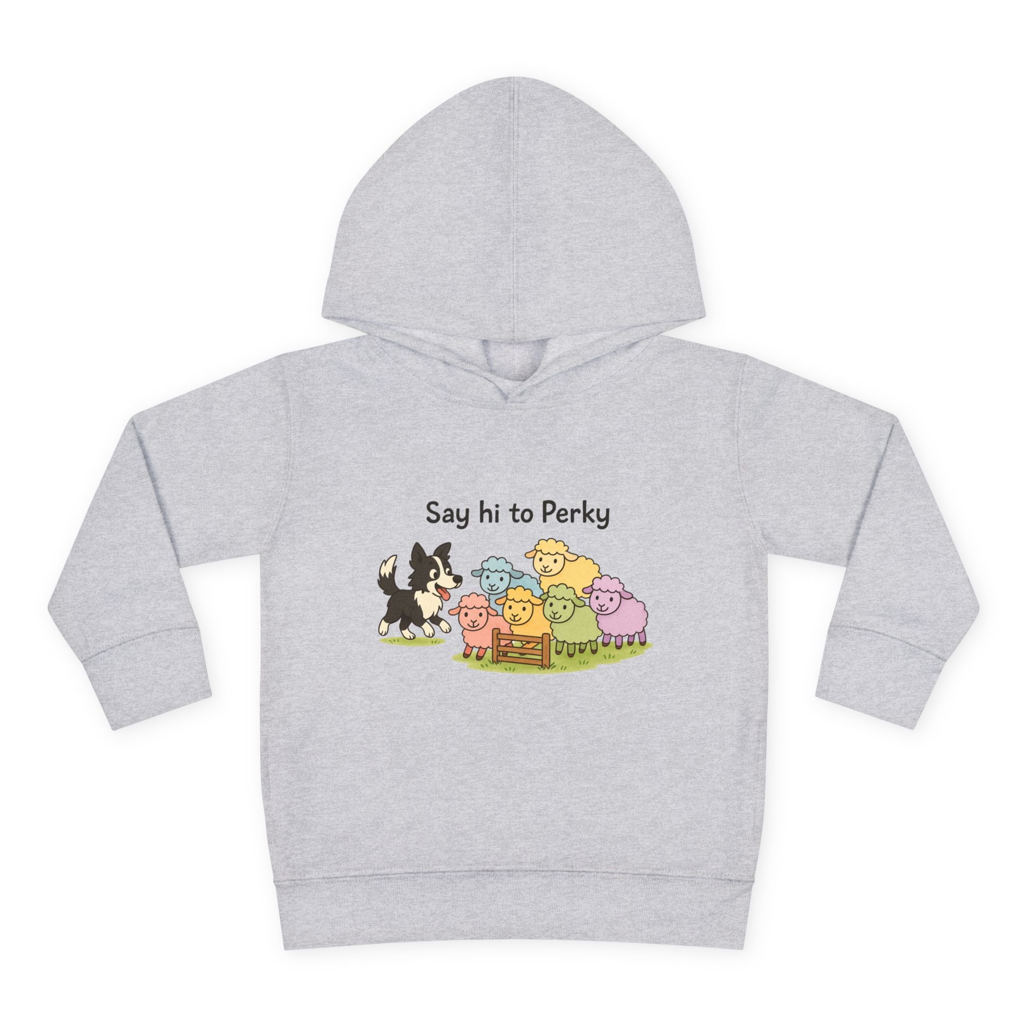 Toddler Hoodie - "Say Hi to Perky" Cute Farm Animal Pullover for Kids