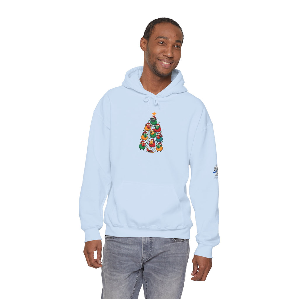 Christmas Tree Sheep Hoodie – Cute Holiday Bird Tree Graphic Sweatshirt