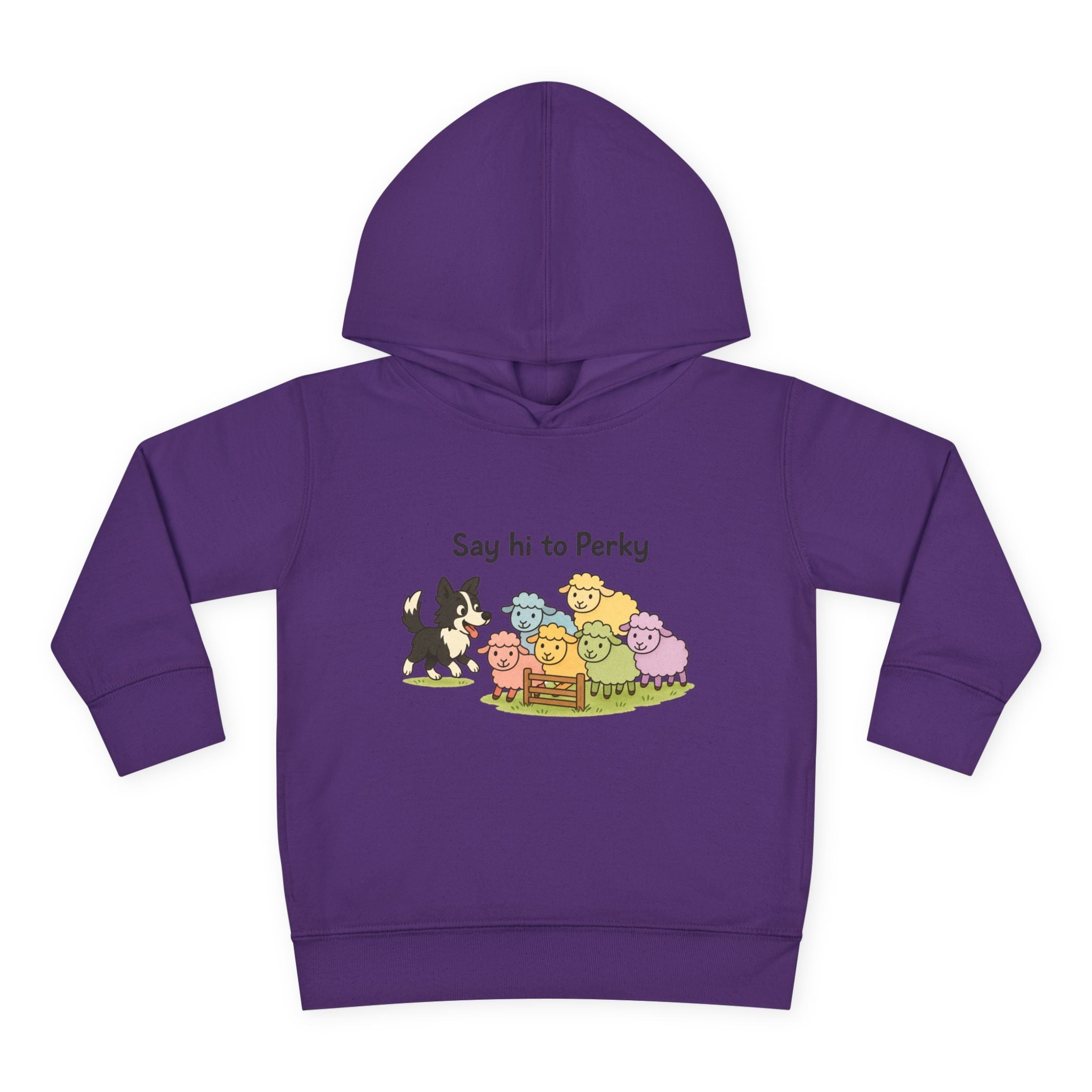 Toddler Hoodie - "Say Hi to Perky" Cute Farm Animal Pullover for Kids