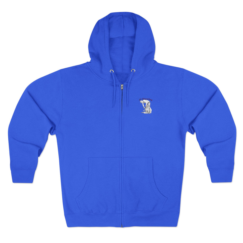 JC Shearing Sheep Zip Hoodie — Farm Life Zip-Up Hoodie