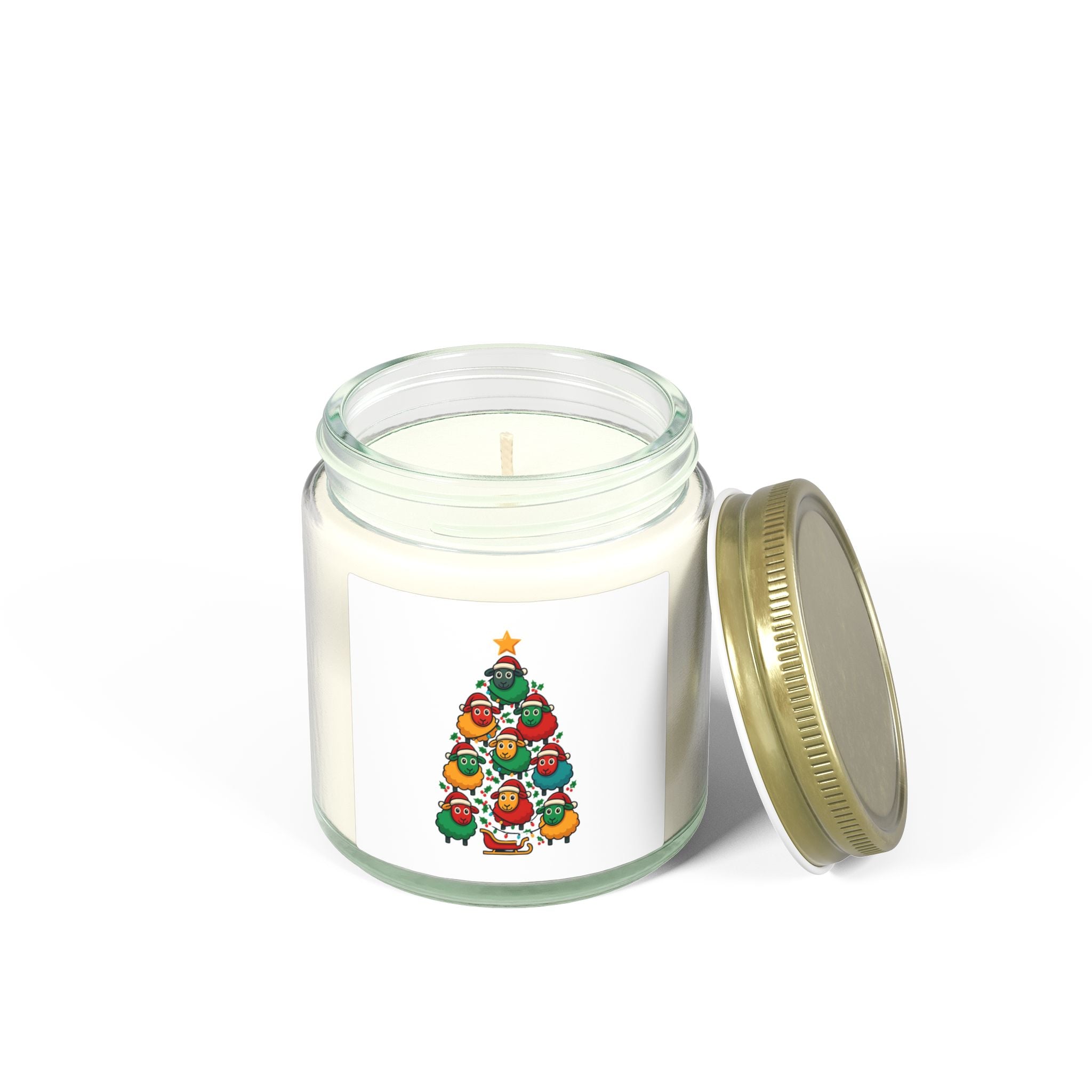 Holiday Tree Candle — Coconut Apricot Scented Jar (4oz & 9oz)