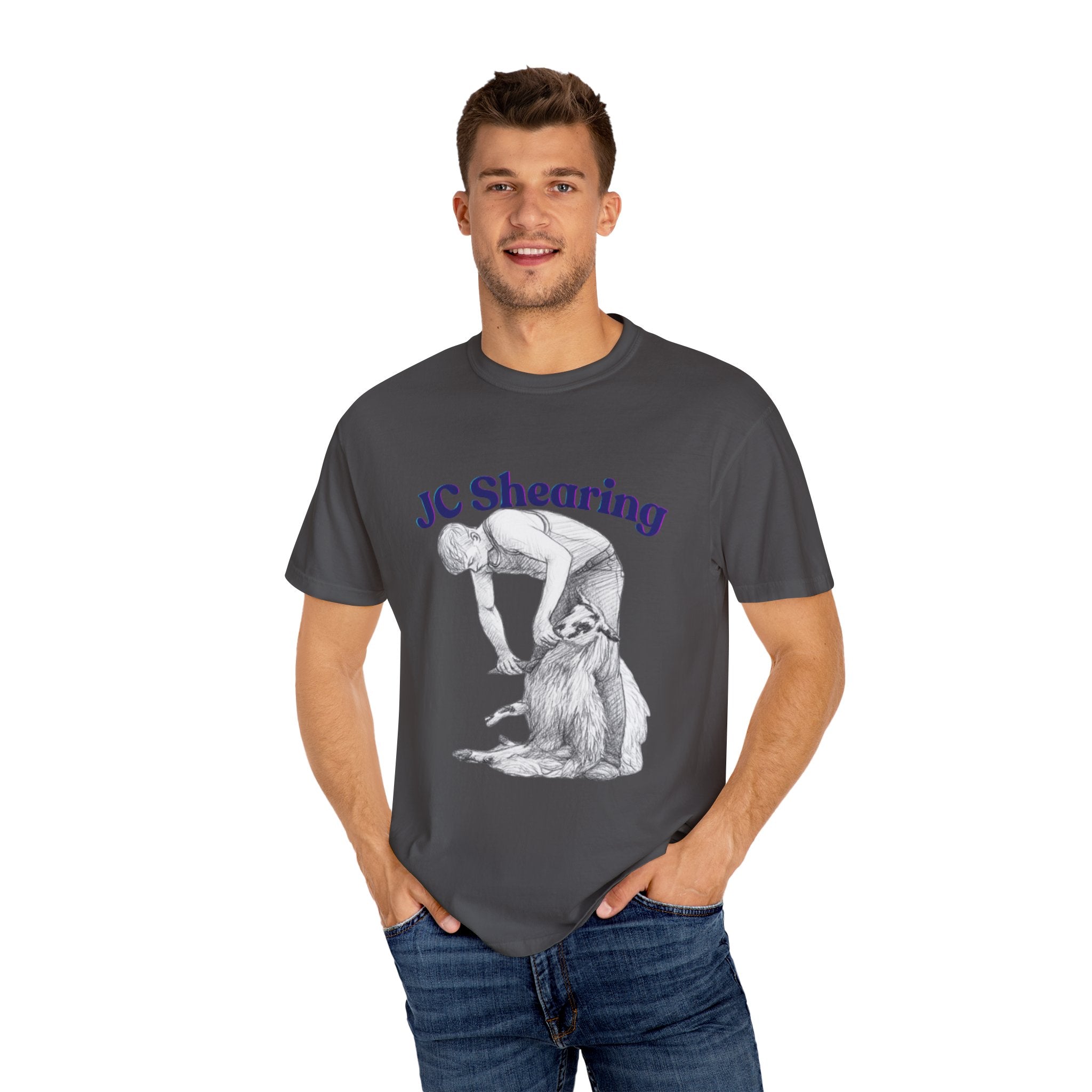 JC Monogram Chest Logo T-Shirt — Minimalist White Graphic Tee