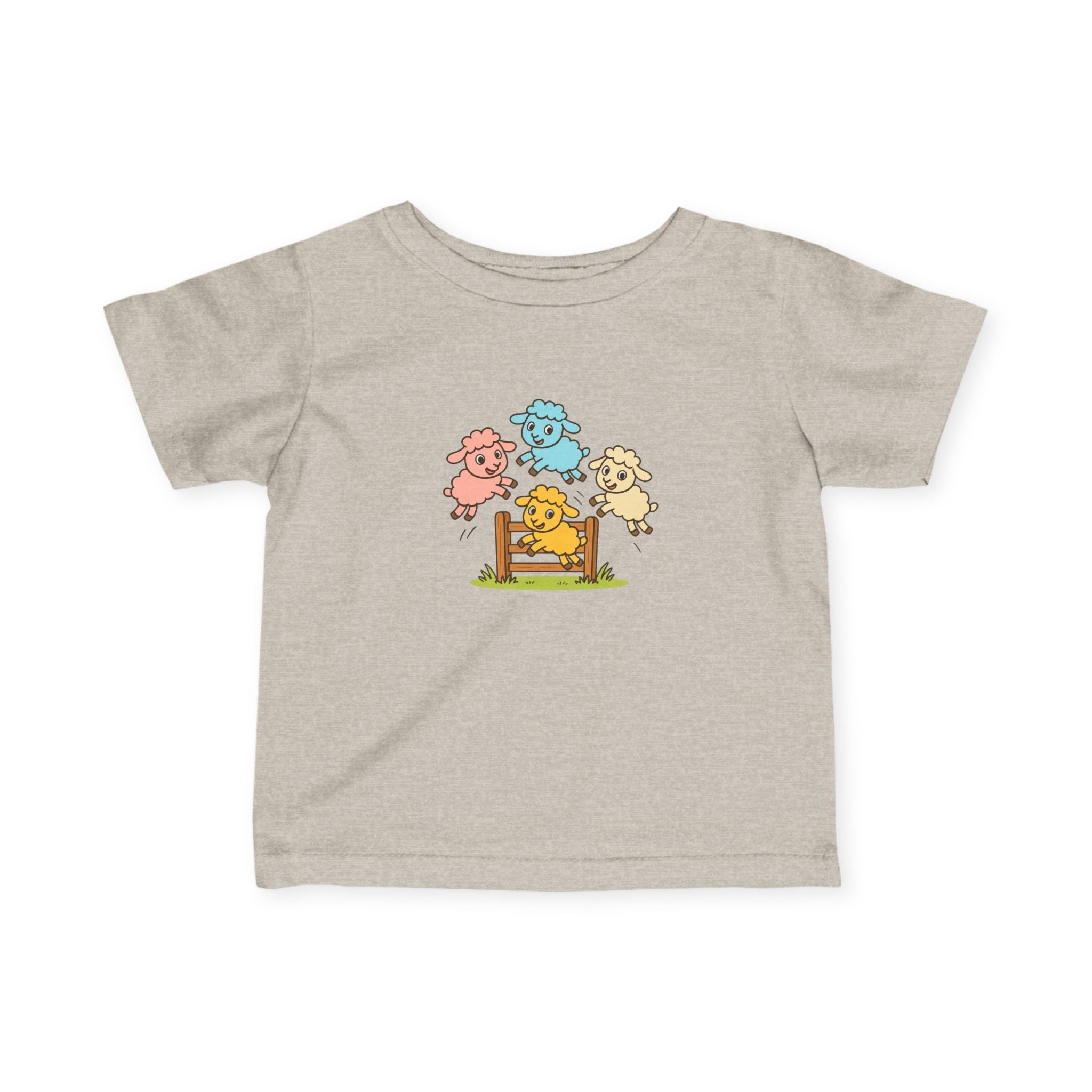 Infant Tee — Cute Jumping Sheep Nursery Graphic