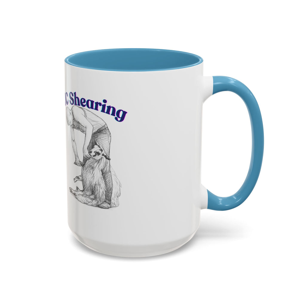 JC Shearing Coffee Mug — Sheep Shearer Illustration Accent Mug (11/15oz)