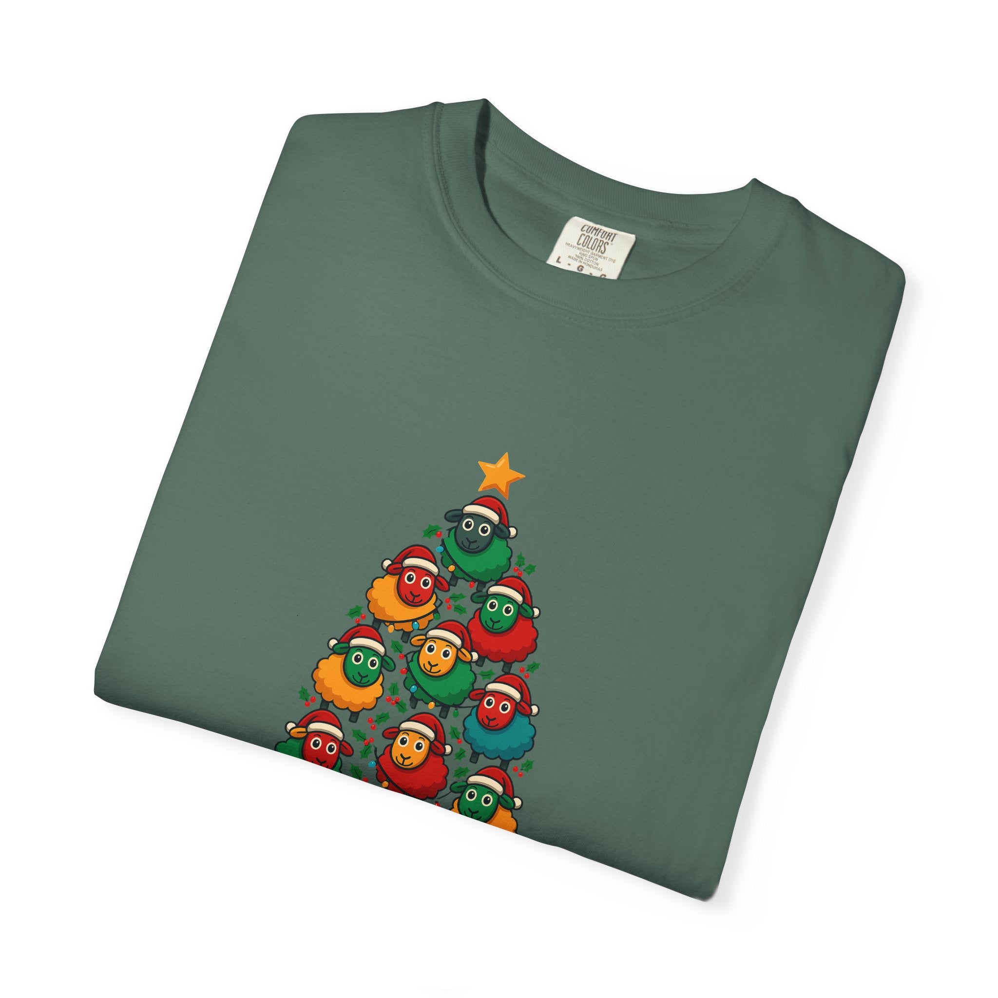 Christmas Tree Sheep Graphic T-Shirt