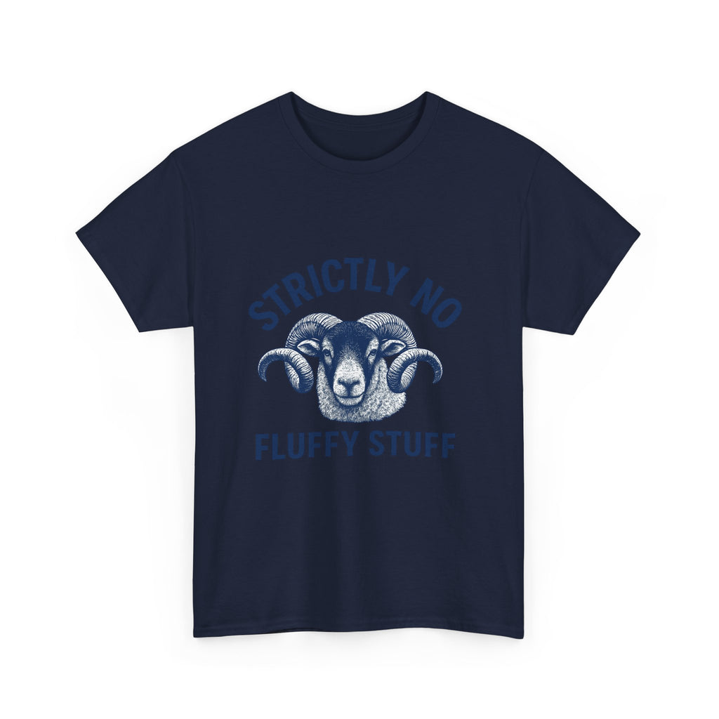 Short-Sleeve Tee — "Strictly No Fluffy Stuff" Ram Graphic T-Shirt