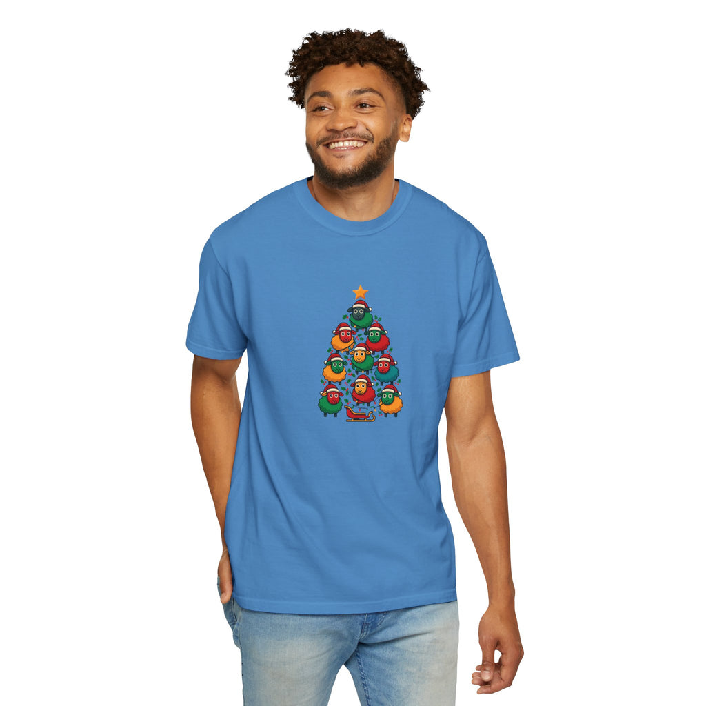Christmas Tree Sheep Graphic T-Shirt