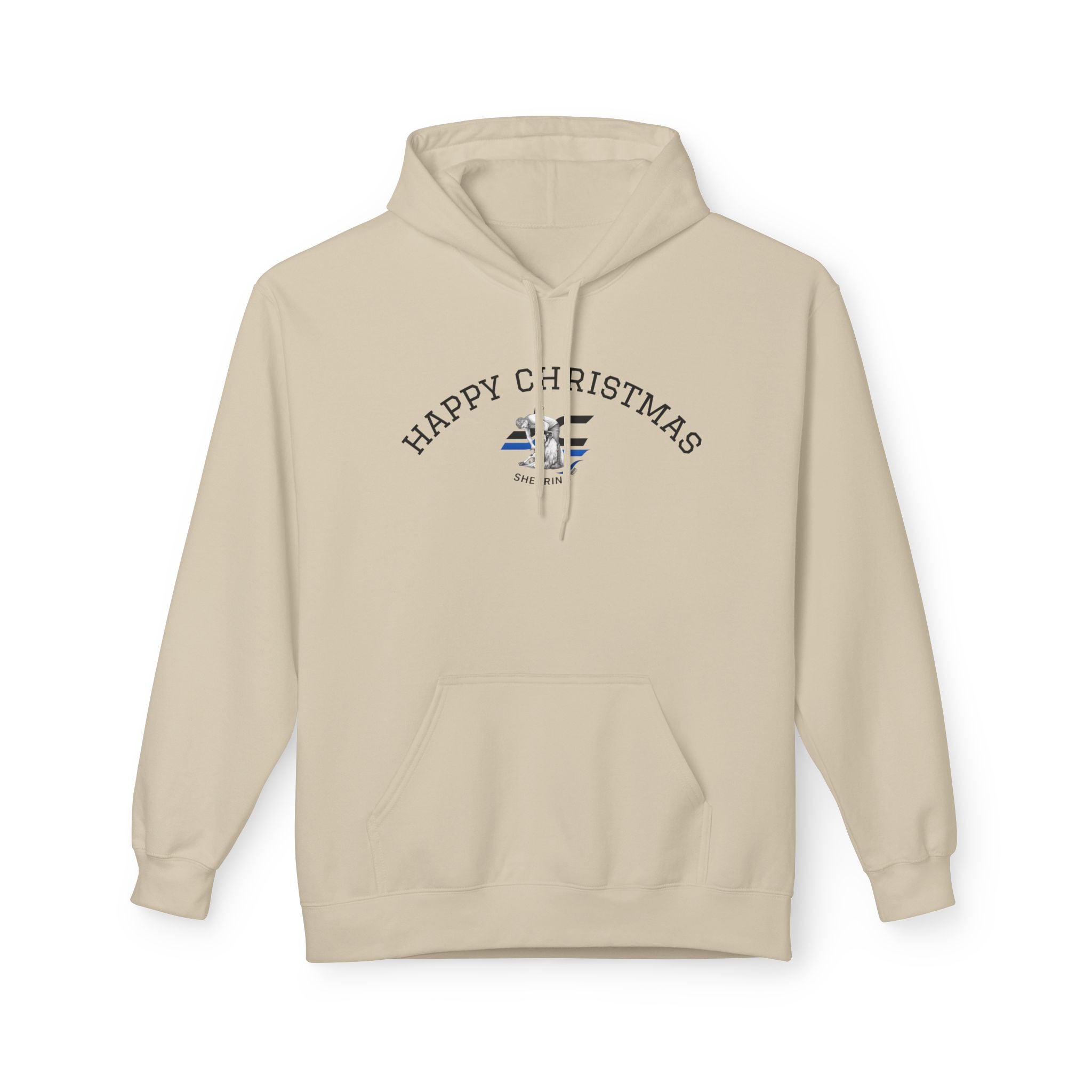 Christmas Ram Hoodie — "Happy Christmas I've Been Fleeced" Holiday Sweatshirt