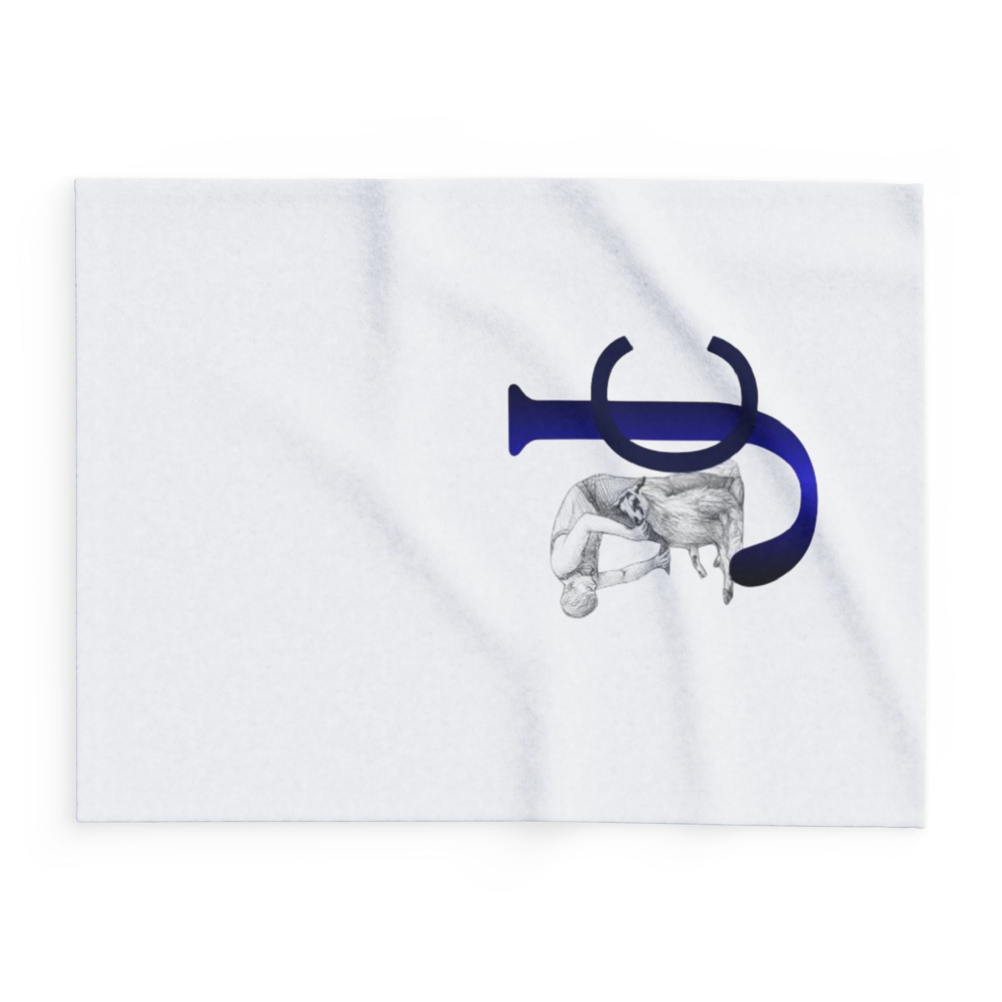 Monogram JC Fleece Blanket — Classic Nurse Care Illustration