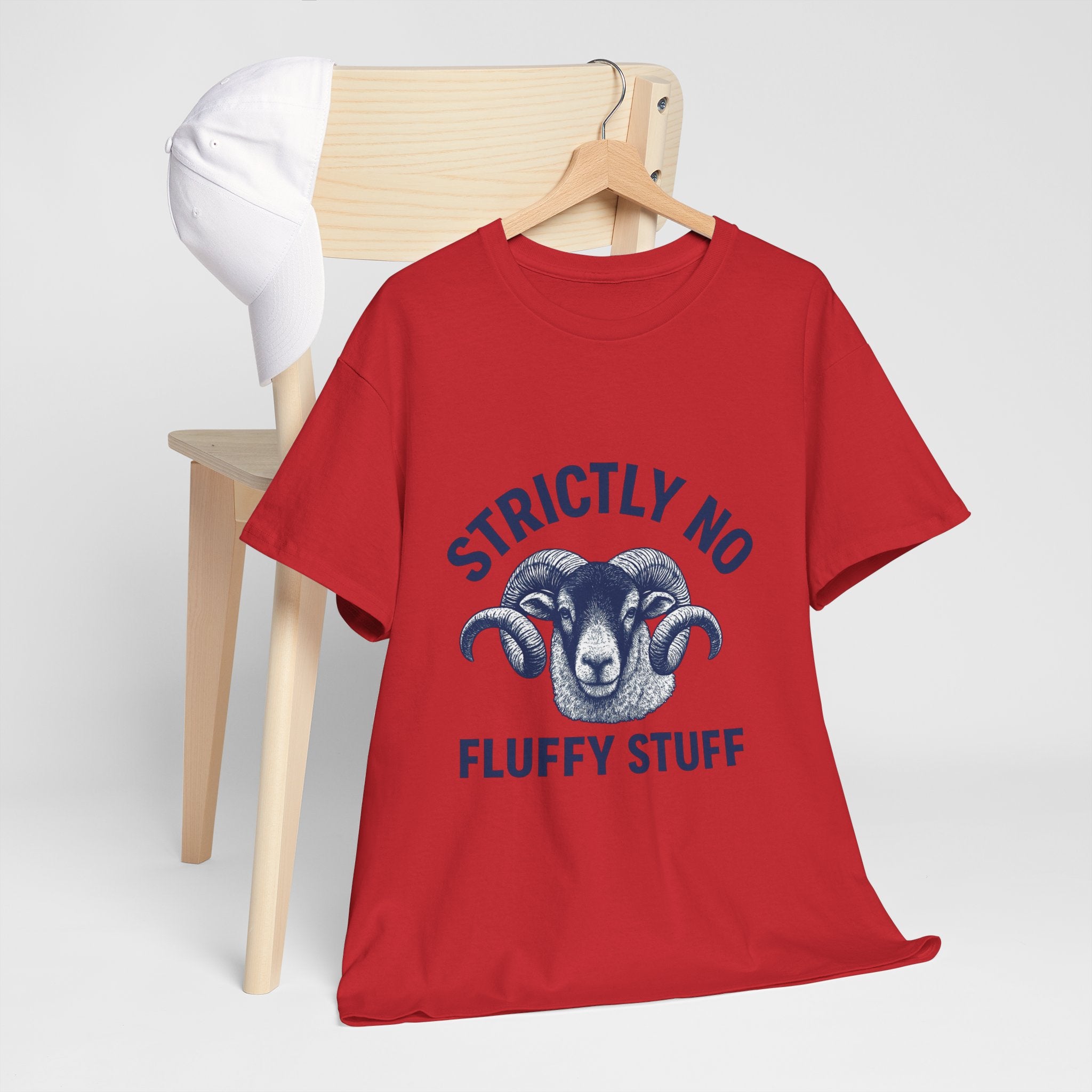 Short-Sleeve Tee — "Strictly No Fluffy Stuff" Ram Graphic T-Shirt