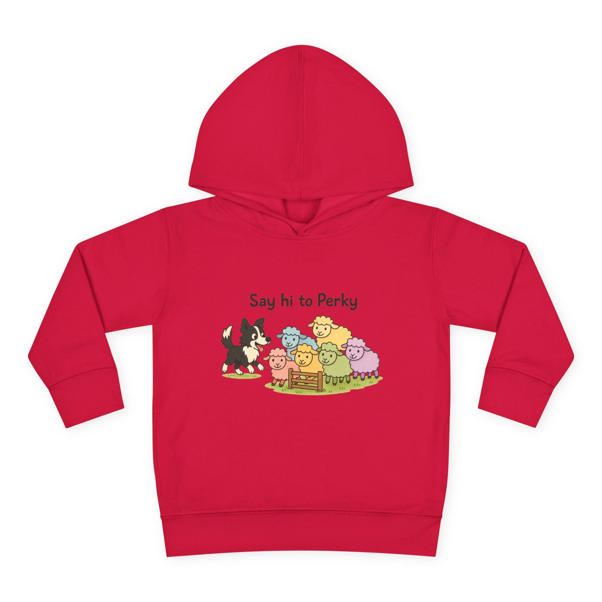 Toddler Hoodie - "Say Hi to Perky" Cute Farm Animal Pullover for Kids