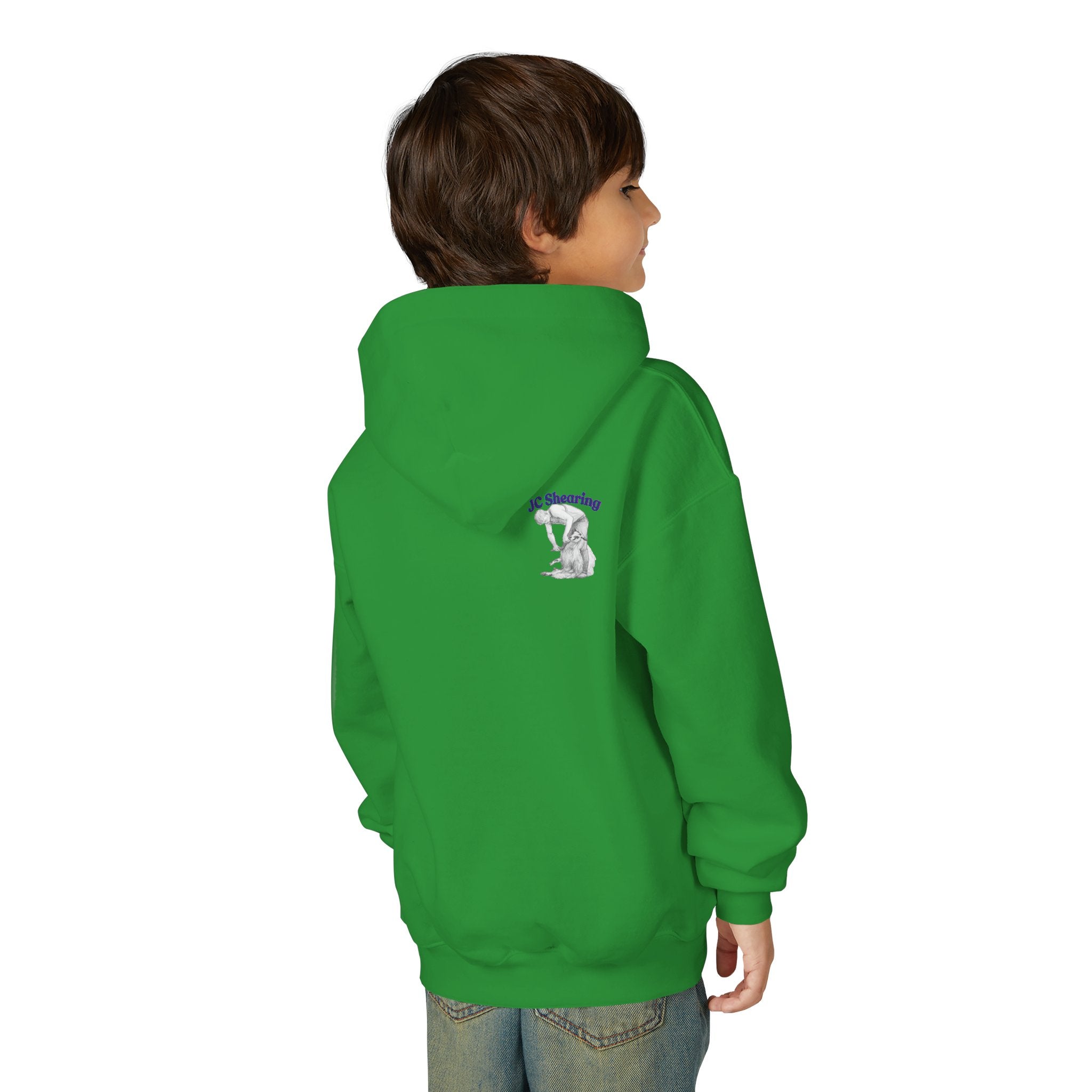 Youth Hoodie — "Say Hi to Perky" Cute Cartoon Sheep & Dog Kids Hooded Sweatshirt