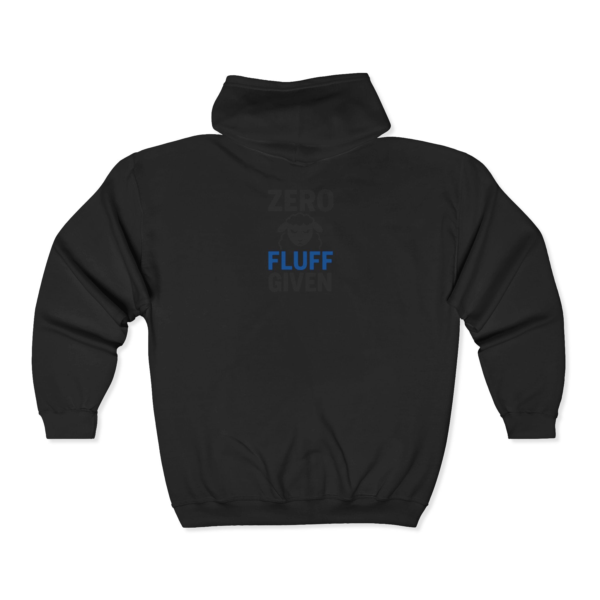 Zip Hoodie — 'Fluff Patrol' Shark Graphic Full-Zip Hoodie