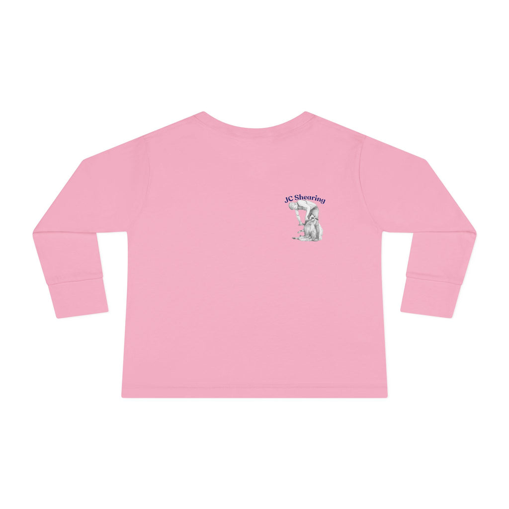 Toddler Long Sleeve Tee — Colorful Jumping Sheep Kids Shirt