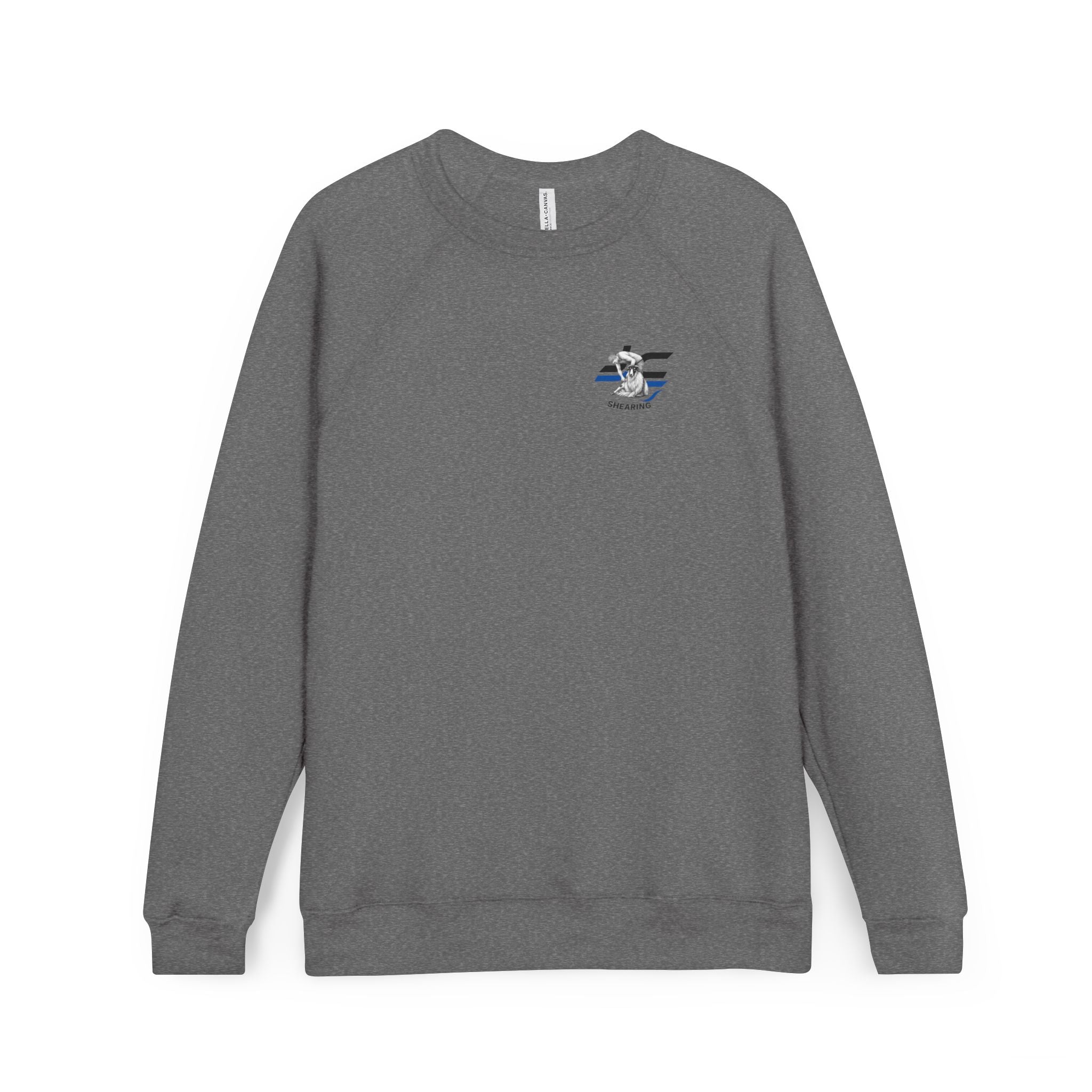 Strength Raglan Sweatshirt — 'Smear Strength' Blue Barbell Crewneck