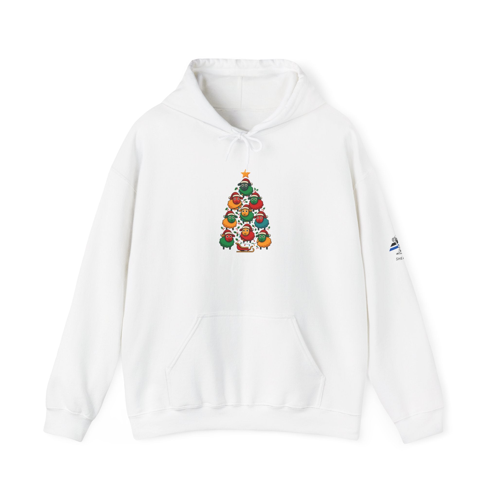 Christmas Tree Sheep Hoodie – Cute Holiday Bird Tree Graphic Sweatshirt