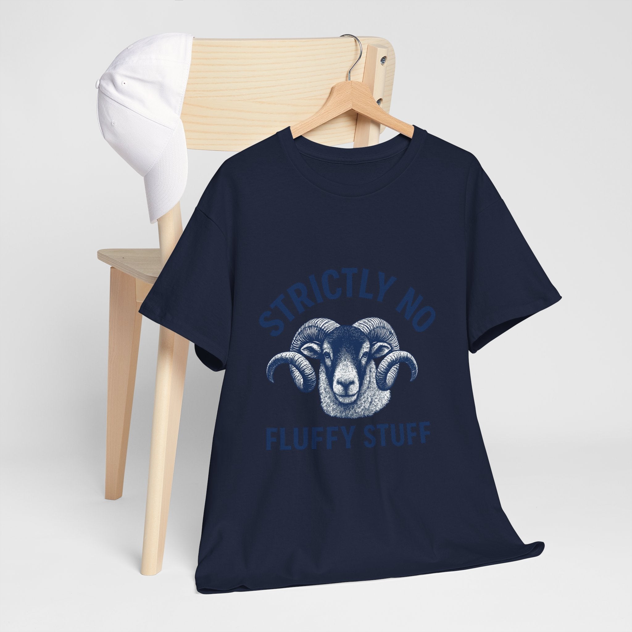 Short-Sleeve Tee — "Strictly No Fluffy Stuff" Ram Graphic T-Shirt
