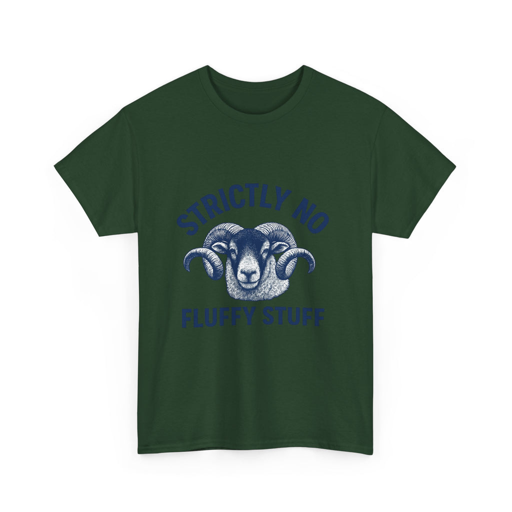 Short-Sleeve Tee — "Strictly No Fluffy Stuff" Ram Graphic T-Shirt