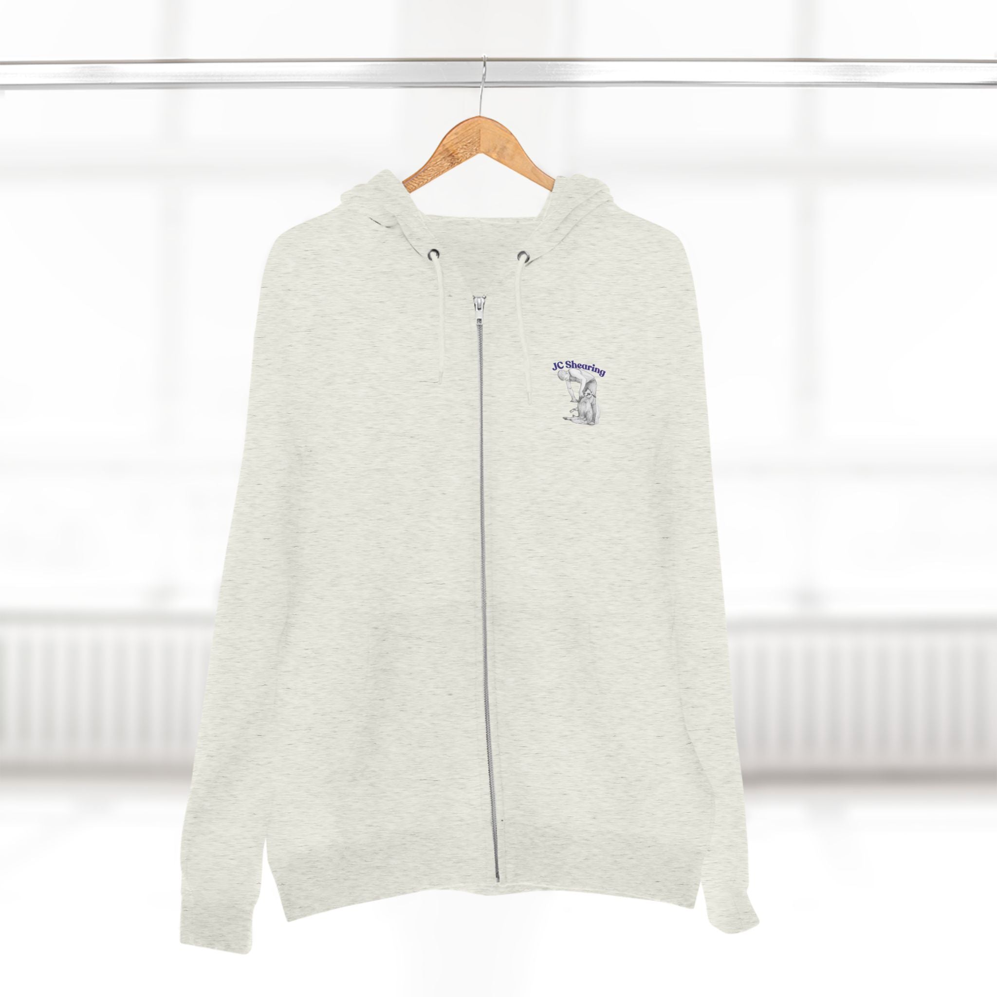 JC Shearing Sheep Zip Hoodie — Farm Life Zip-Up Hoodie