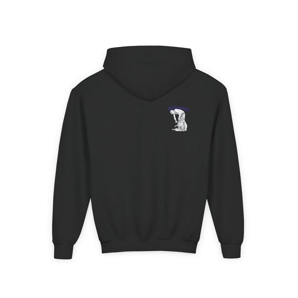 Youth Hoodie — "Say Hi to Perky" Cute Cartoon Sheep & Dog Kids Hooded Sweatshirt