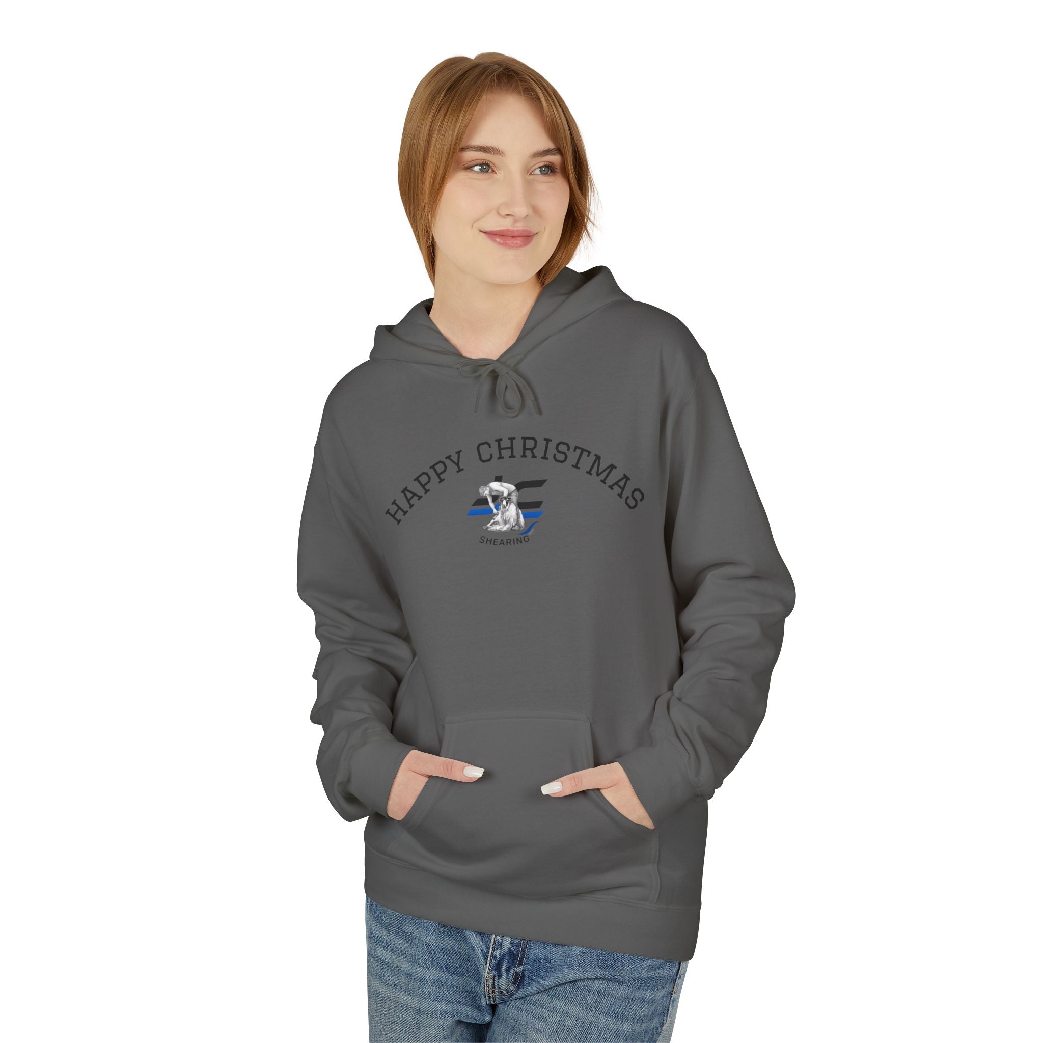 Christmas Ram Hoodie — "Happy Christmas I've Been Fleeced" Holiday Sweatshirt