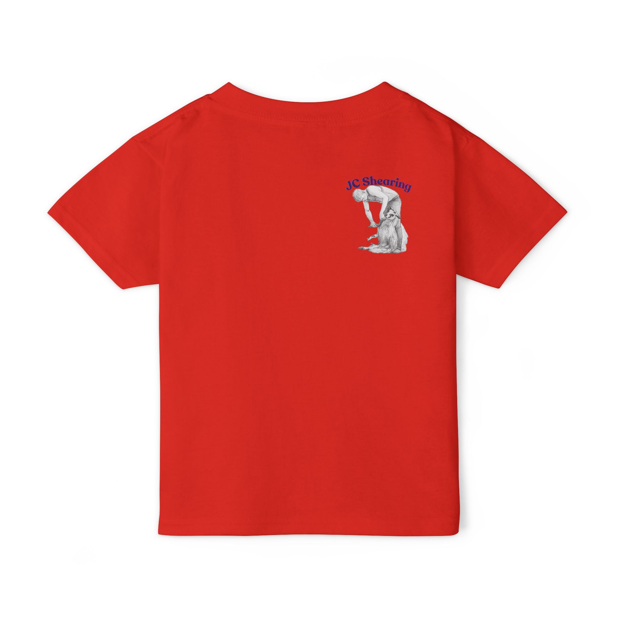 Toddler T-Shirt — Cartoon Farm Tractor with Border Collie & Sheep Friends