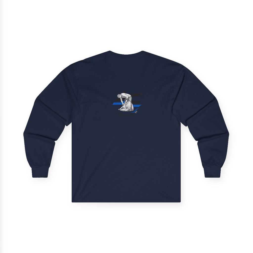 Long Sleeve Tee — Christmas Sheep Tree Graphic Holiday Shirt