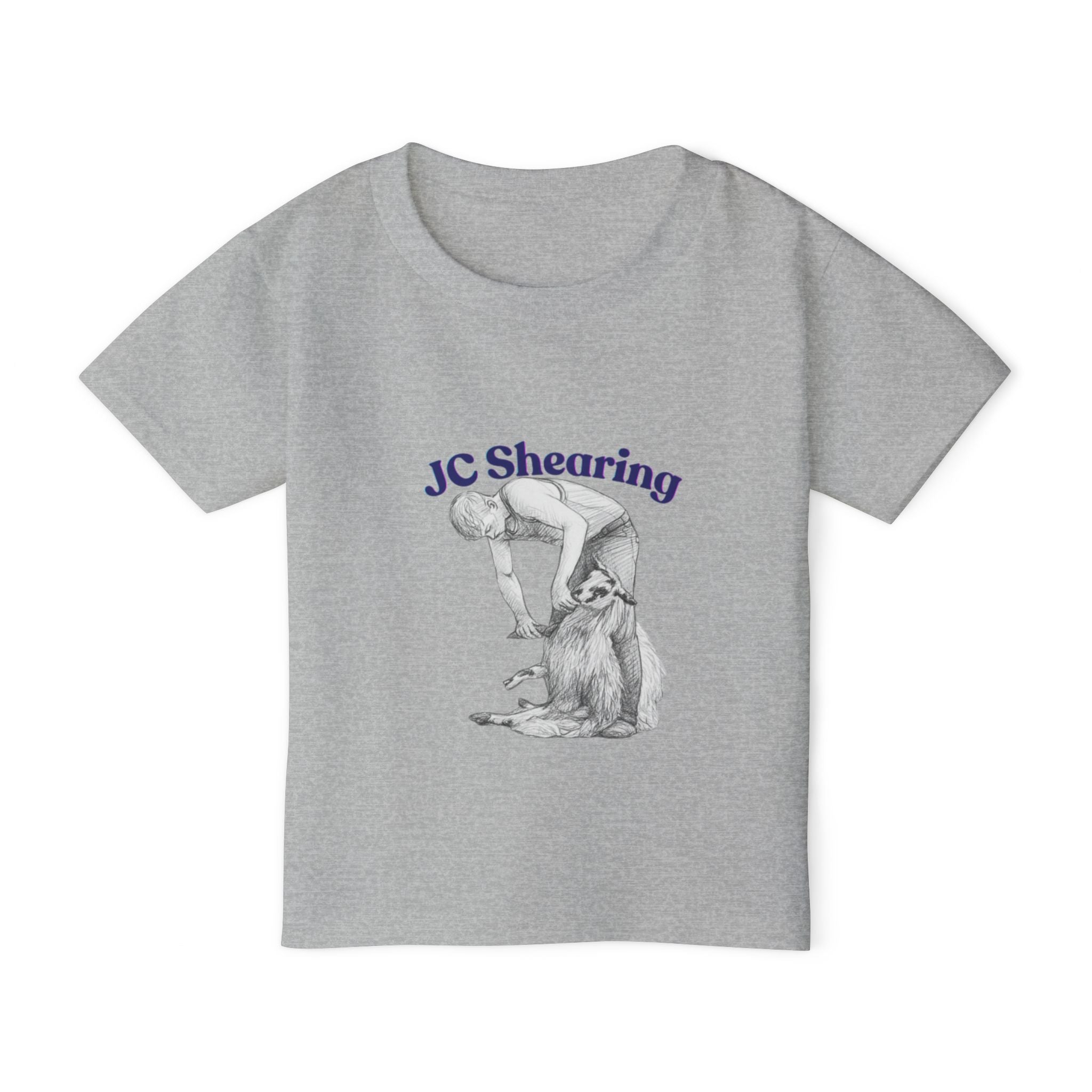 Toddler T‑Shirt — 'JC Shearing' Vintage Sheep Shearing Illustration Kids Tee