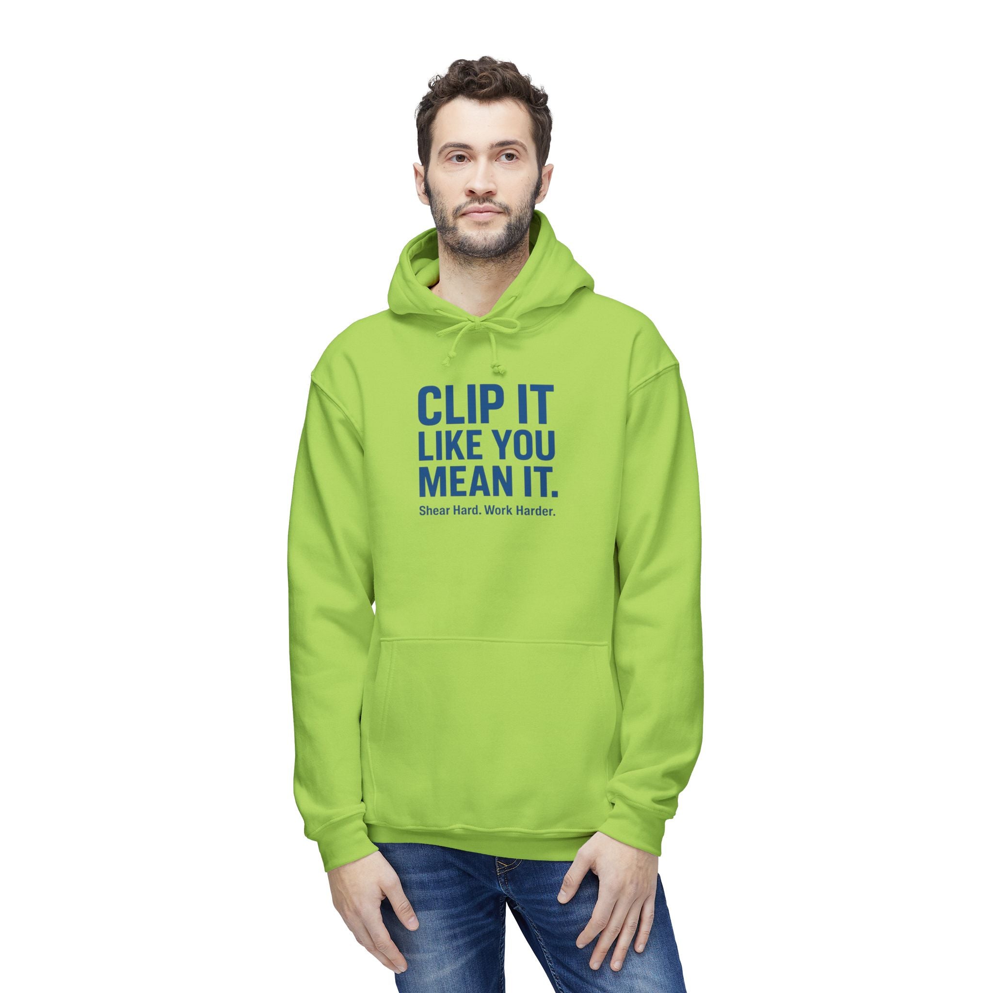 Hoodie — "Clip It Like You Mean It" Motivational Barber Hoodie