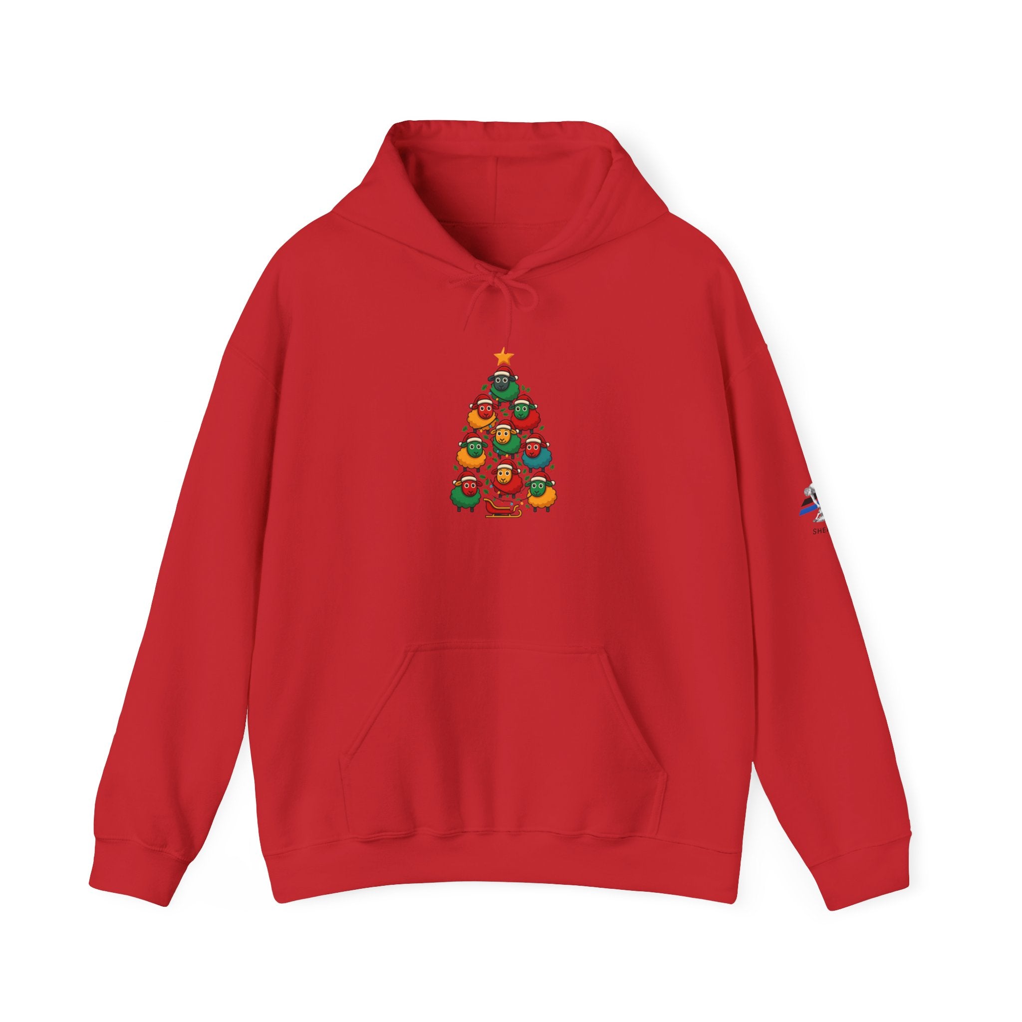 Christmas Tree Sheep Hoodie – Cute Holiday Bird Tree Graphic Sweatshirt