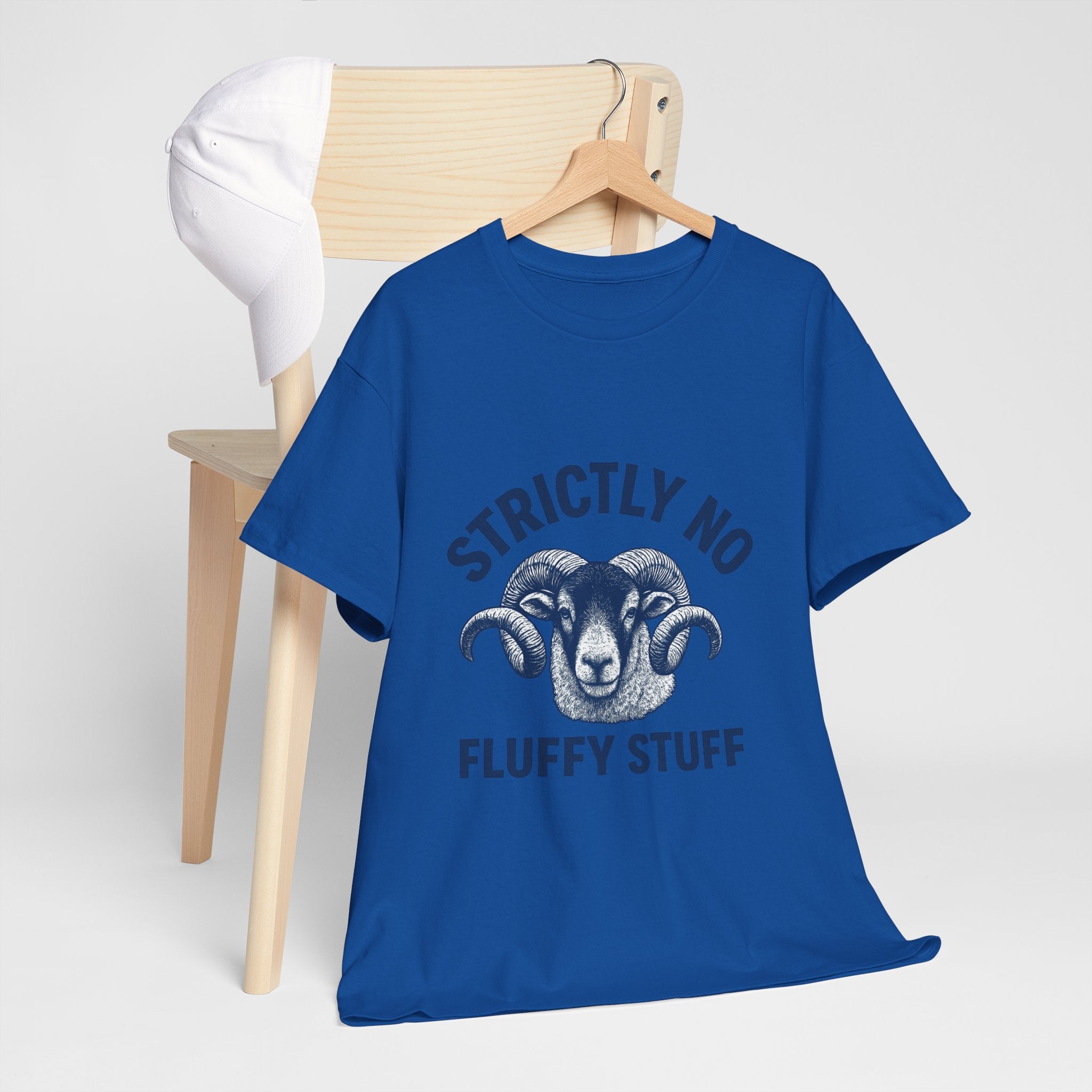 Short-Sleeve Tee — "Strictly No Fluffy Stuff" Ram Graphic T-Shirt