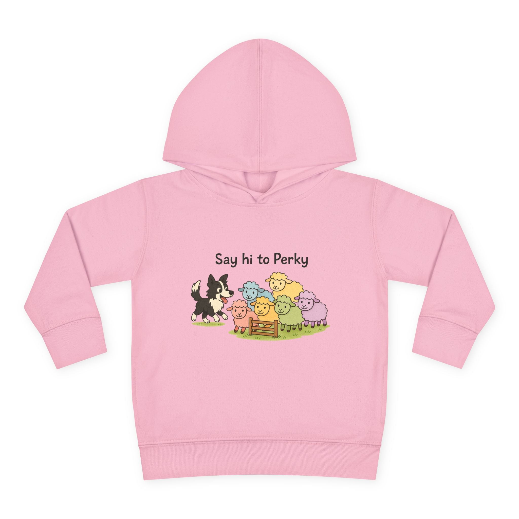 Toddler Hoodie - "Say Hi to Perky" Cute Farm Animal Pullover for Kids