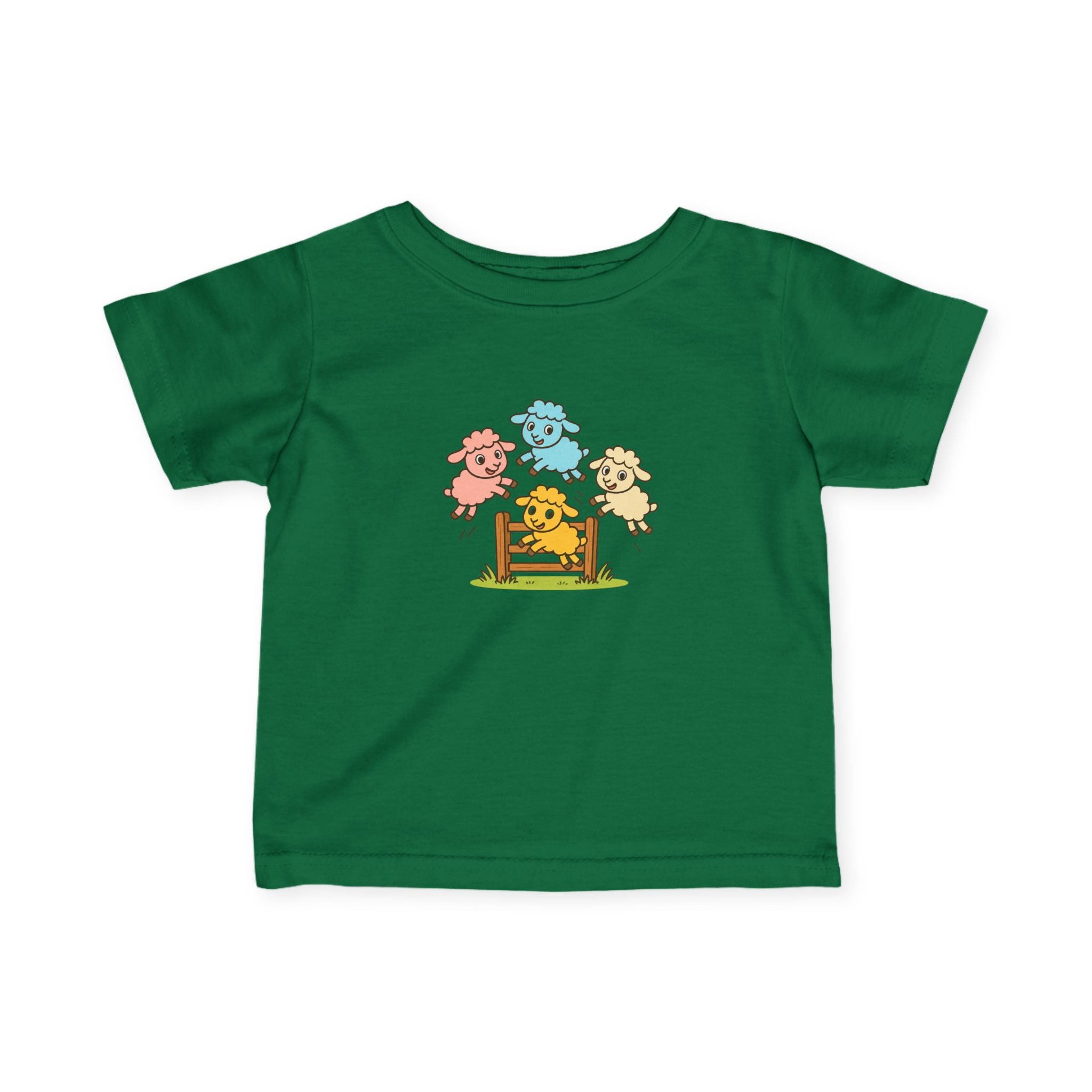 Infant Tee — Cute Jumping Sheep Nursery Graphic