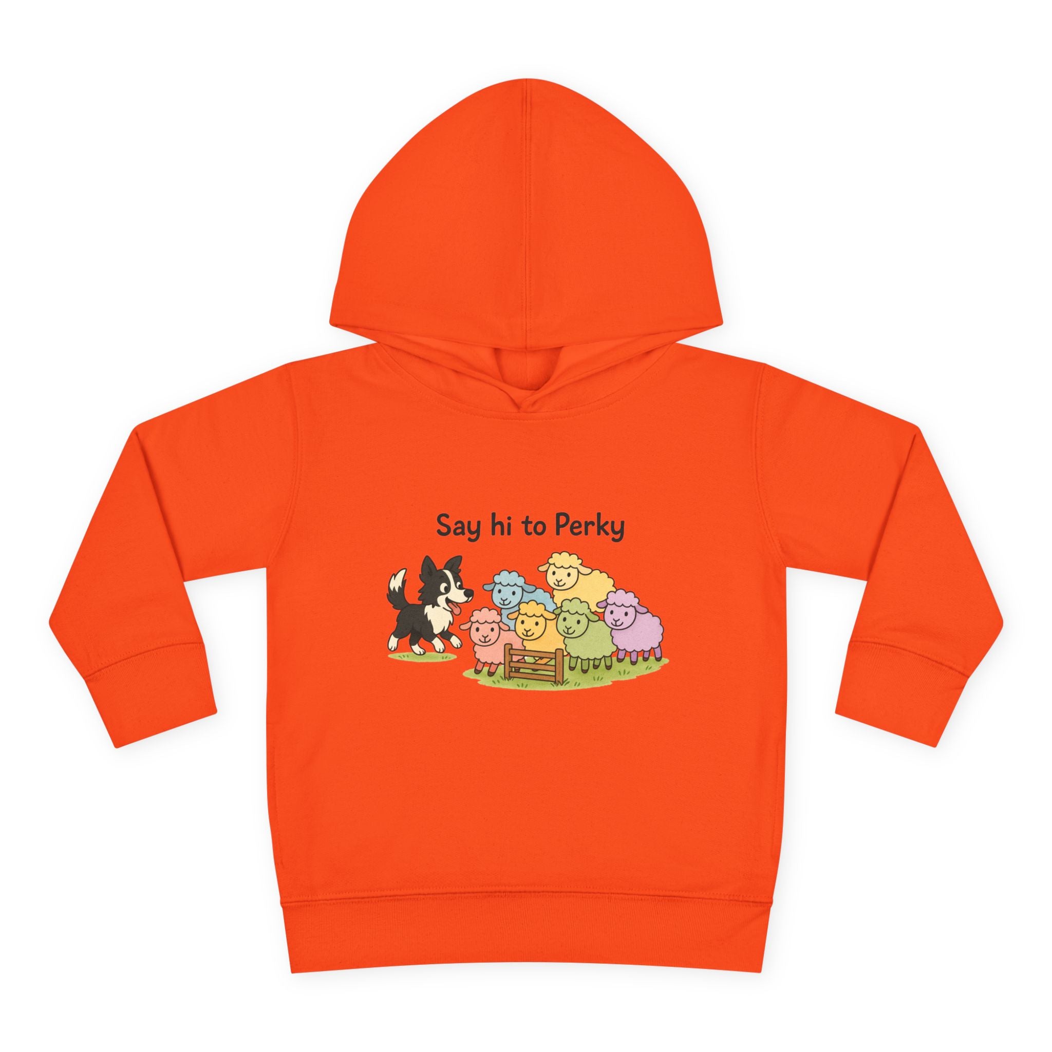 Toddler Hoodie - "Say Hi to Perky" Cute Farm Animal Pullover for Kids