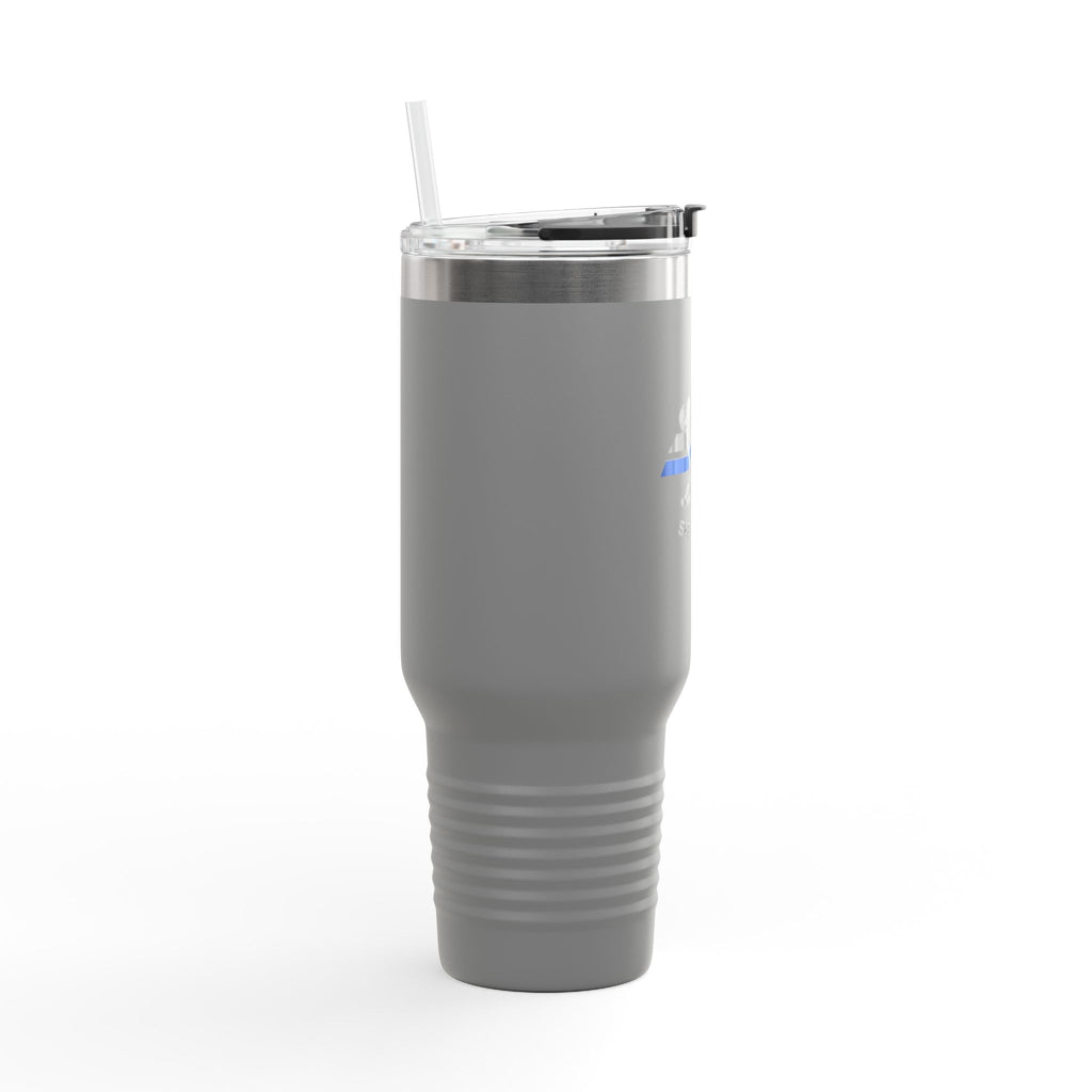 40oz Insulated Travel Mug — "JC Shearing" Sheep Grooming Design