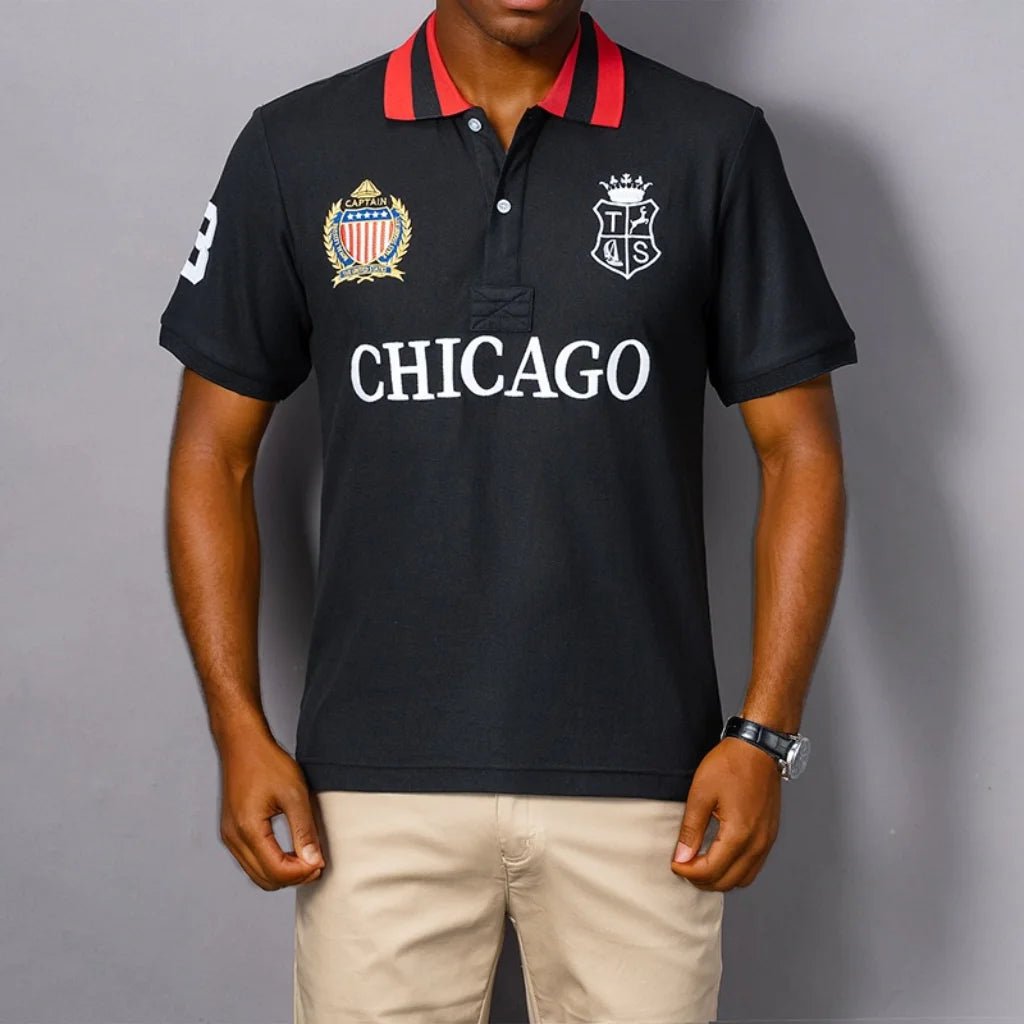 Classic Tokyo Men's Polo Shirt Handsome Good Quality Cotton Short Sleeve Golf Collar Tee Shirts Japan Style Male Clothing